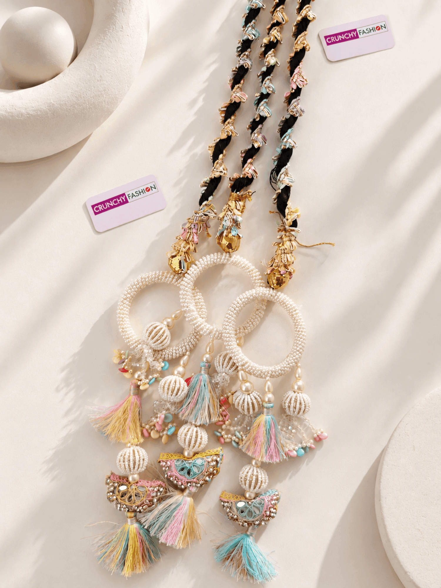 Pastel Rainbow Seashell Tassel Paranda