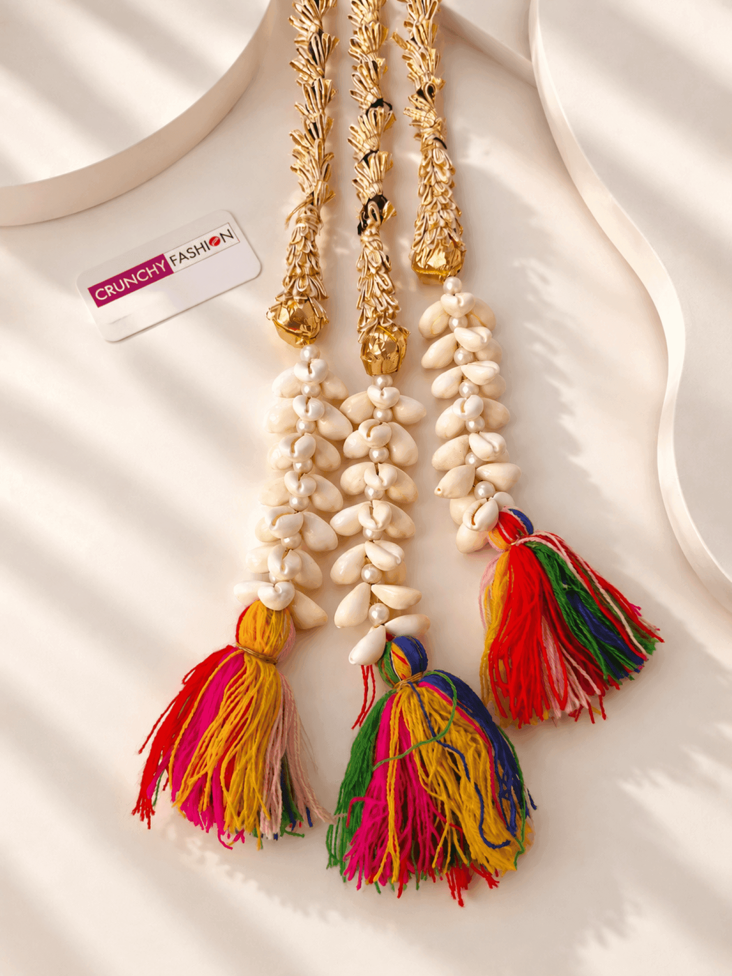 Traditional Multicolor Cowrie Shell Tassel Paranda