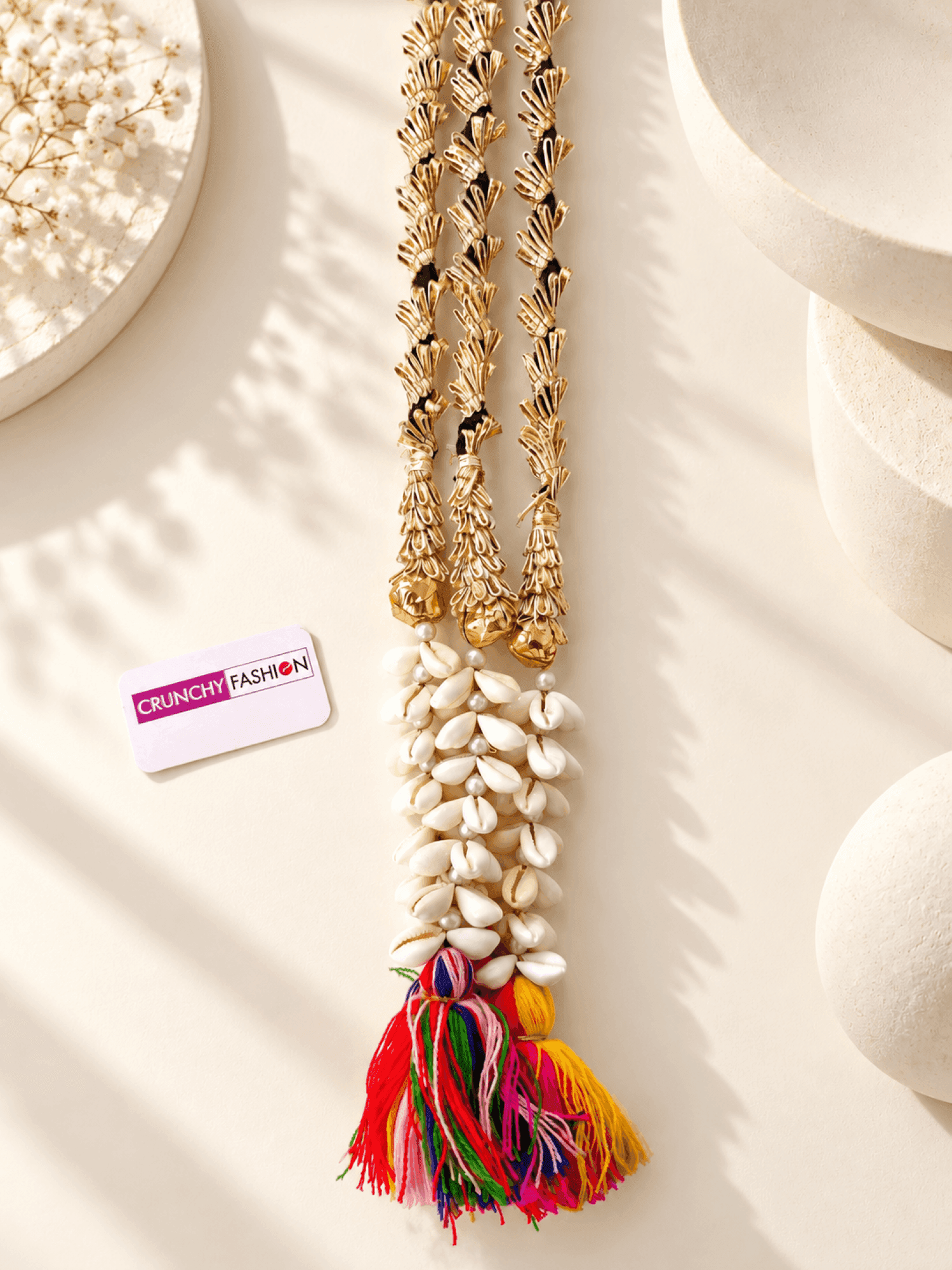 Traditional Multicolor Cowrie Shell Tassel Paranda