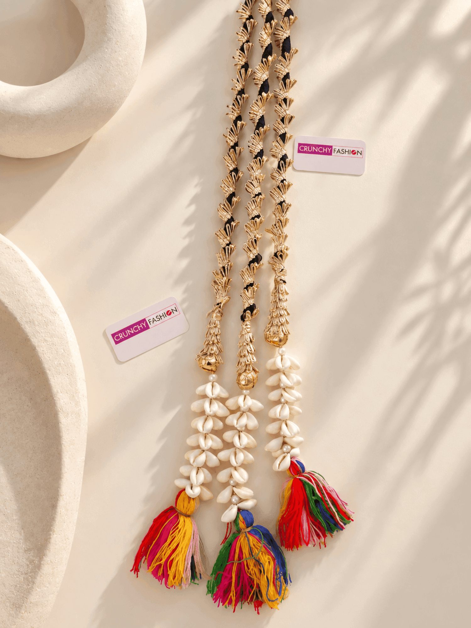 Traditional Multicolor Cowrie Shell Tassel Paranda
