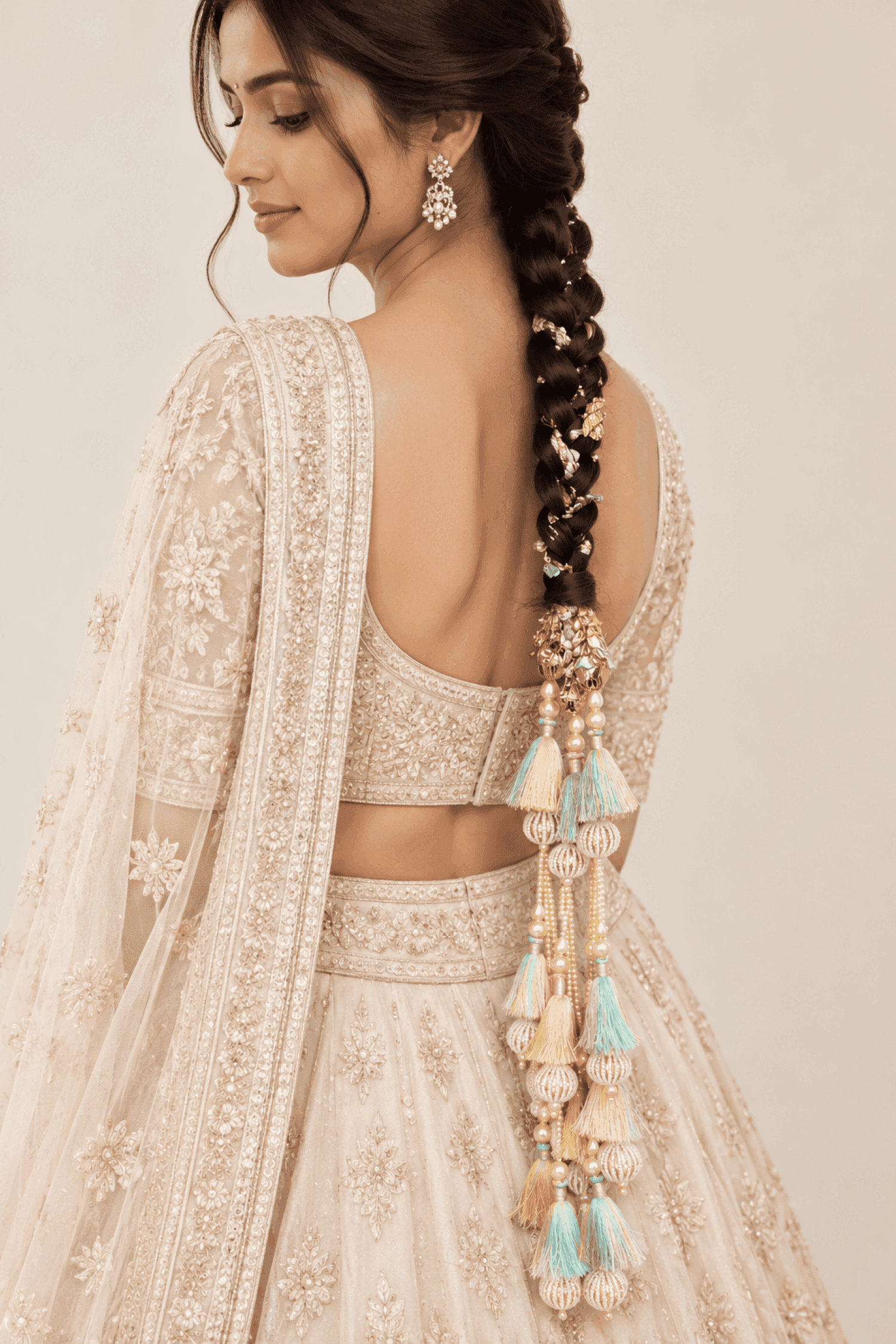 Ruhani Sea Shell Long Tassel Hair Accessory