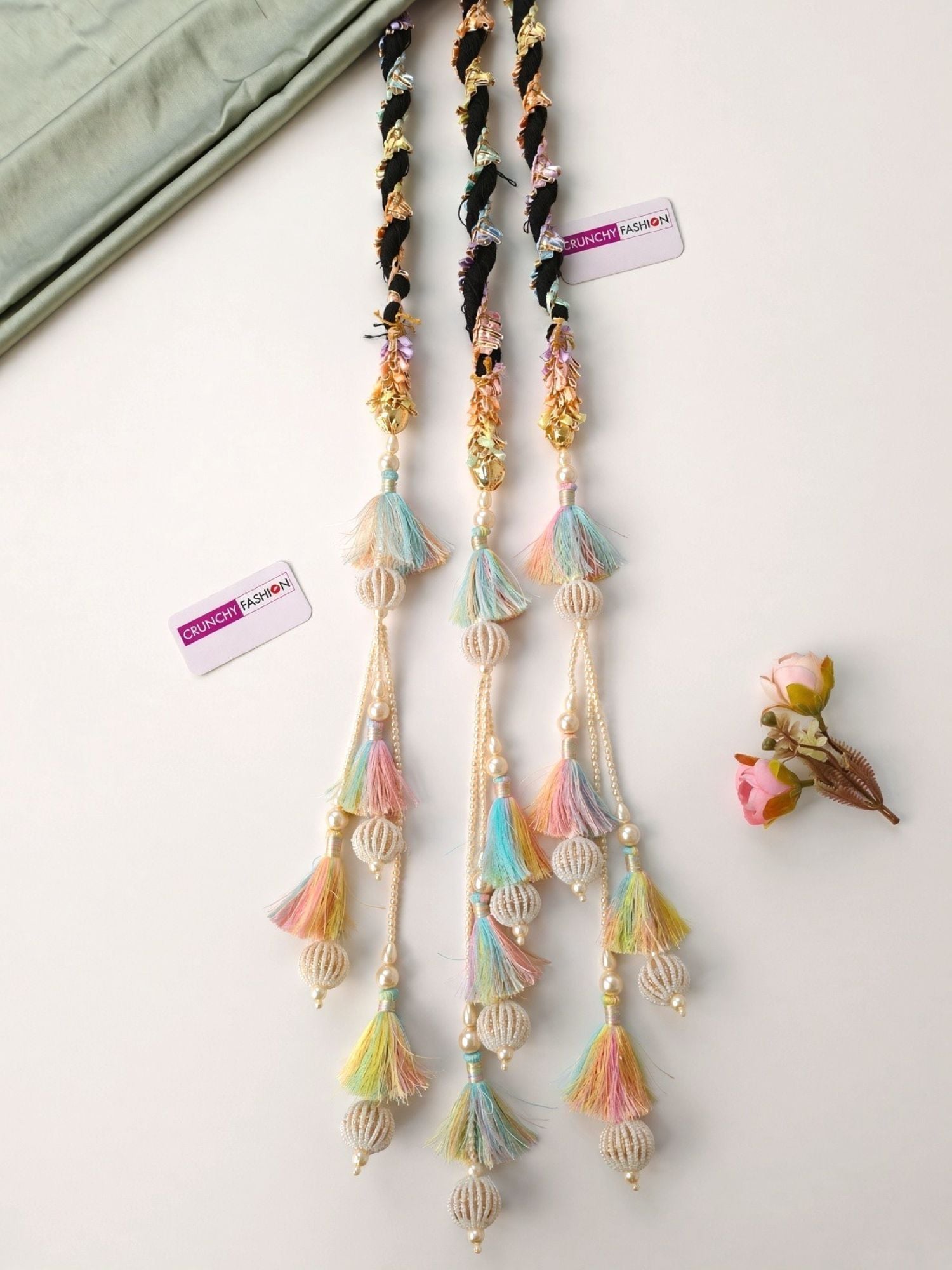Ruhani Sea Shell Long Tassel Hair Accessory