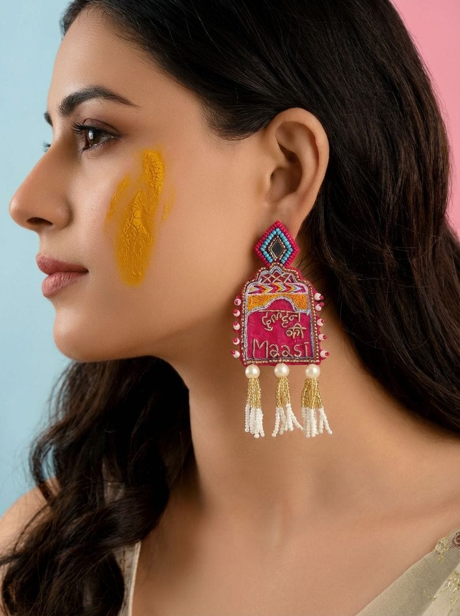 Dulhan Ki Maasi's Enchanting Wedding Earrings Design