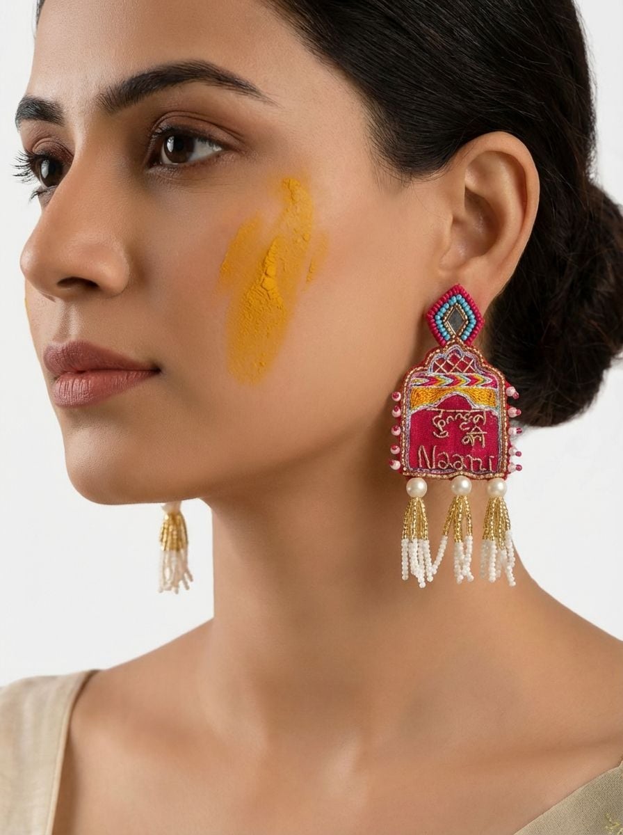 Dangling Radiance Bridal Earrings - Beaded Gold for Weddings