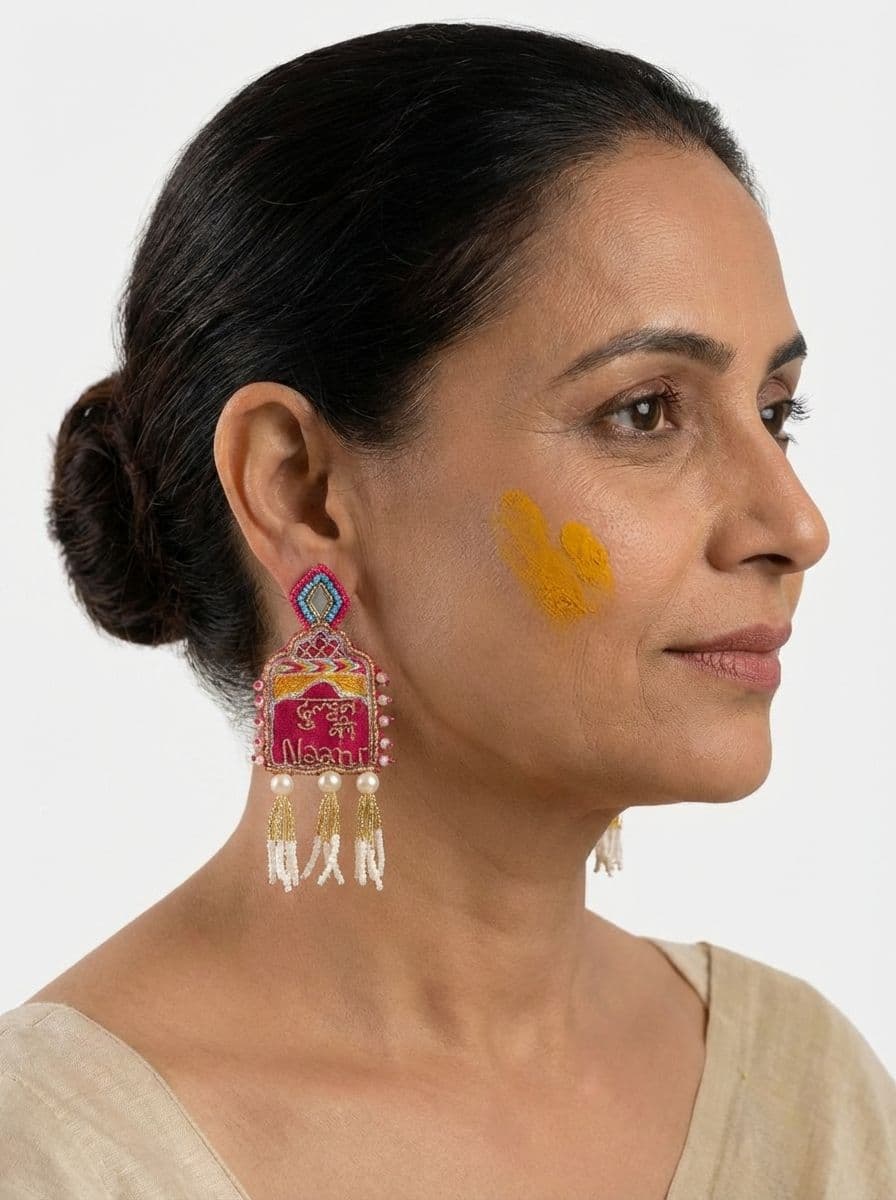 Dangling Radiance Bridal Earrings - Beaded Gold for Weddings