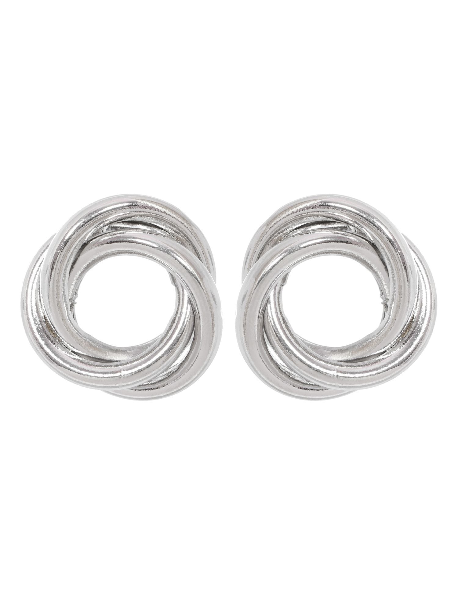 Asymmetric Silver Alloy Stud Earrings for Women & Girls