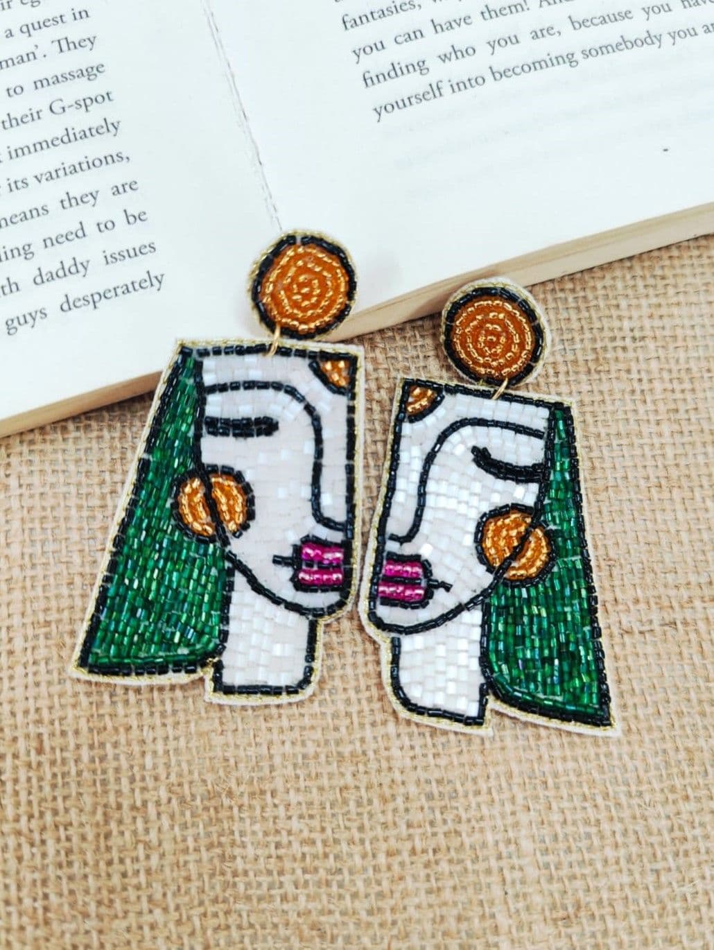 Womeniya Quirky Handmade Beaded Earrings for Girls| Women