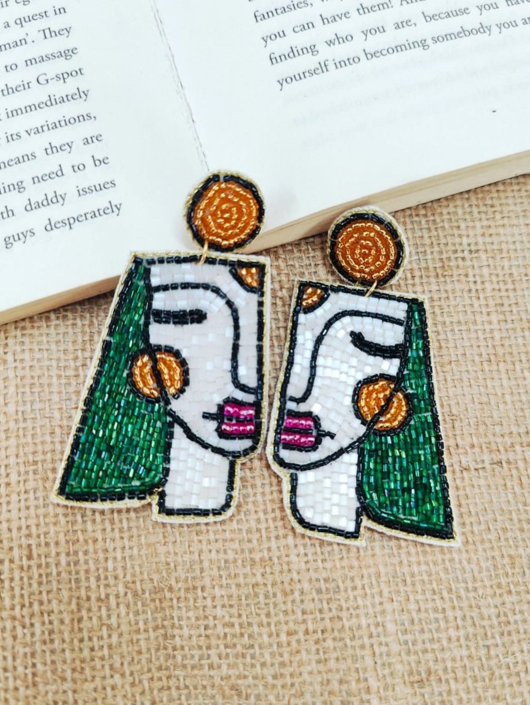 Womeniya Quirky Handmade Beaded Earrings for Girls| Women