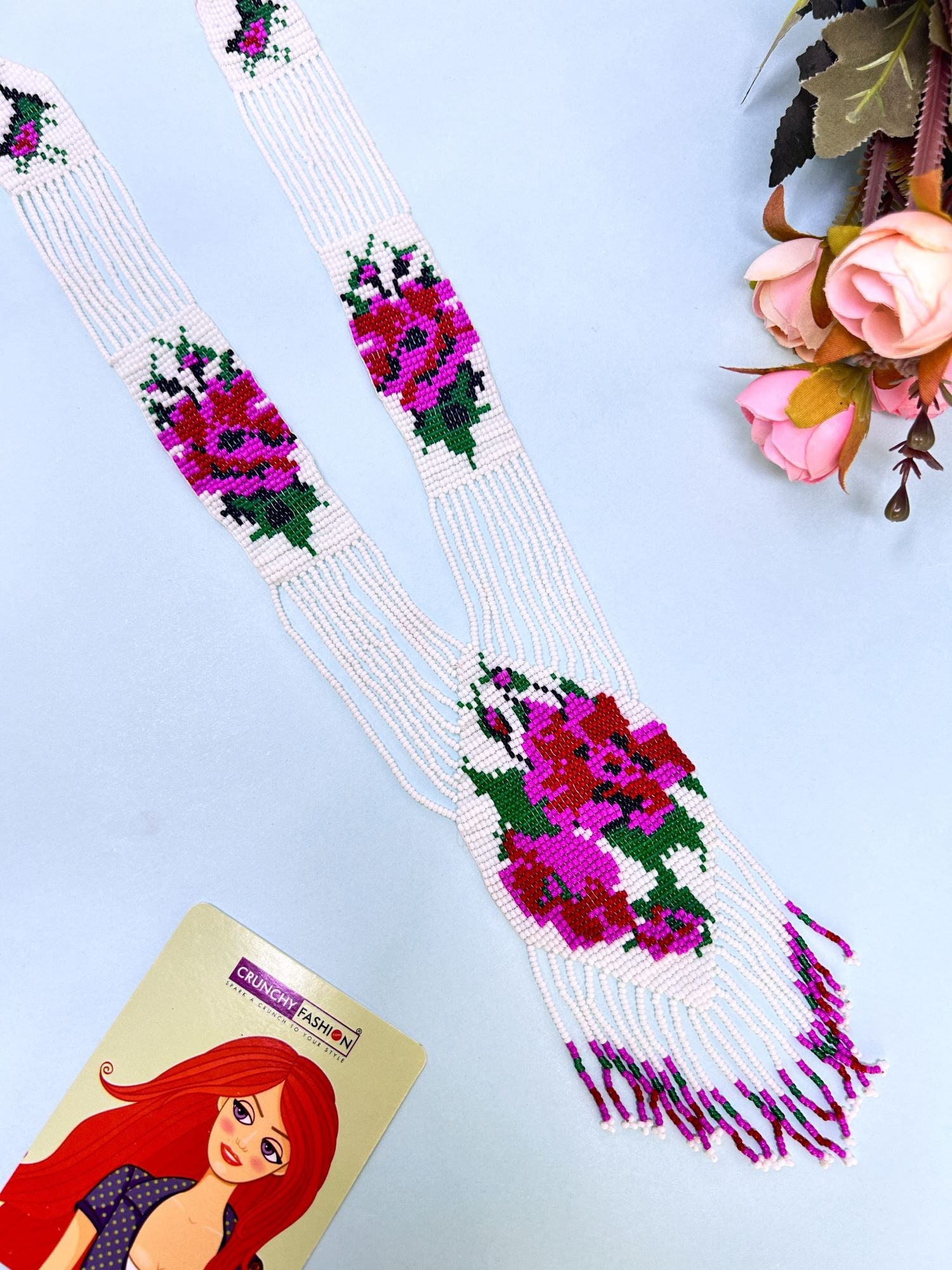 HANDICRAFT Charm: Handmade Beaded Pearl Necklace for Women & Girls, Perfect for Parties