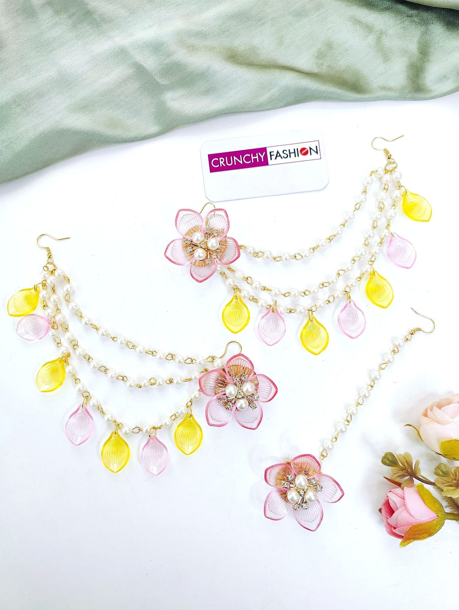 Sun-Kissed Yellow Floral Haldi Carnival Jewelry Set for Brides