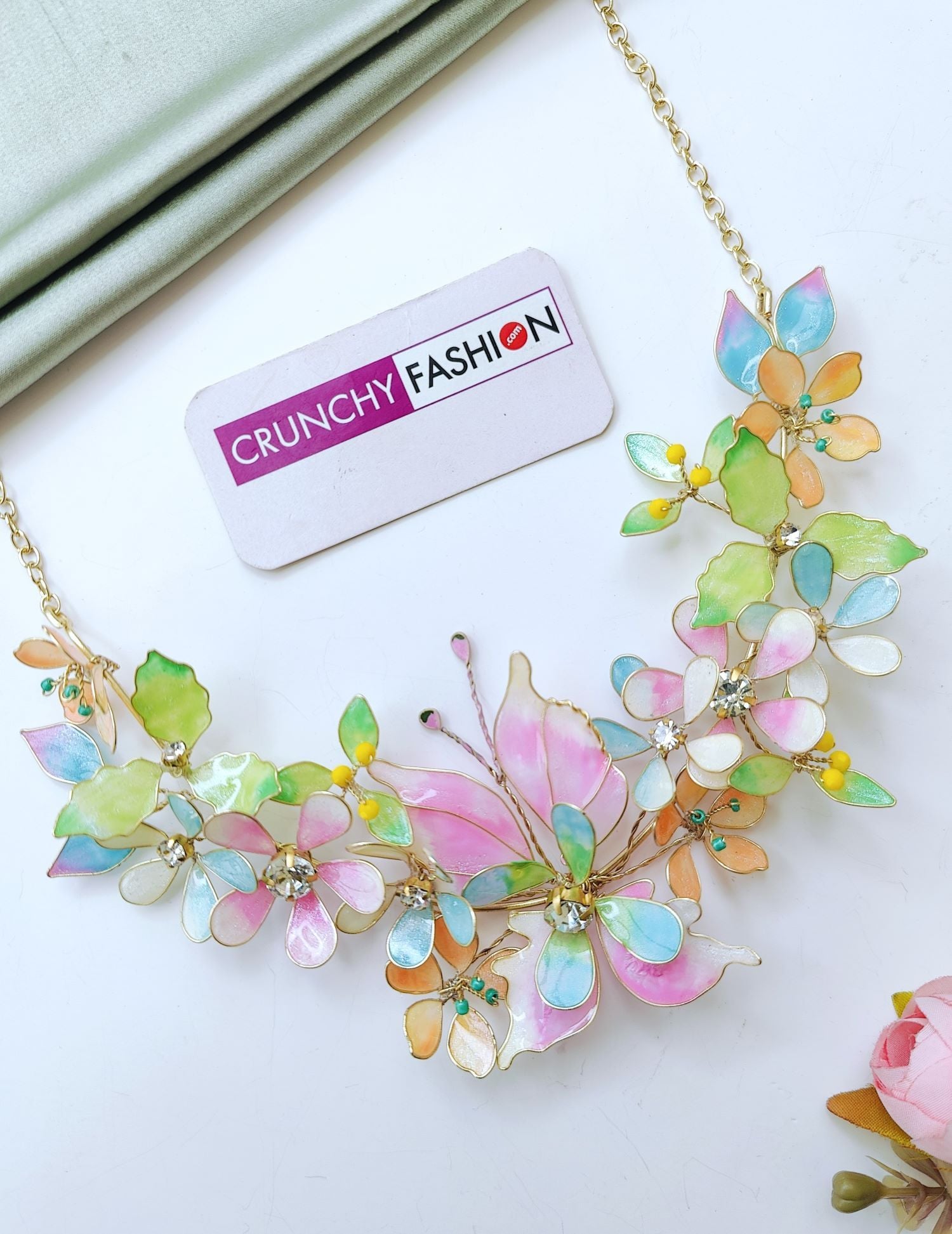 Pastel Multicolor Handmade Resin Bridal Jewelry Set