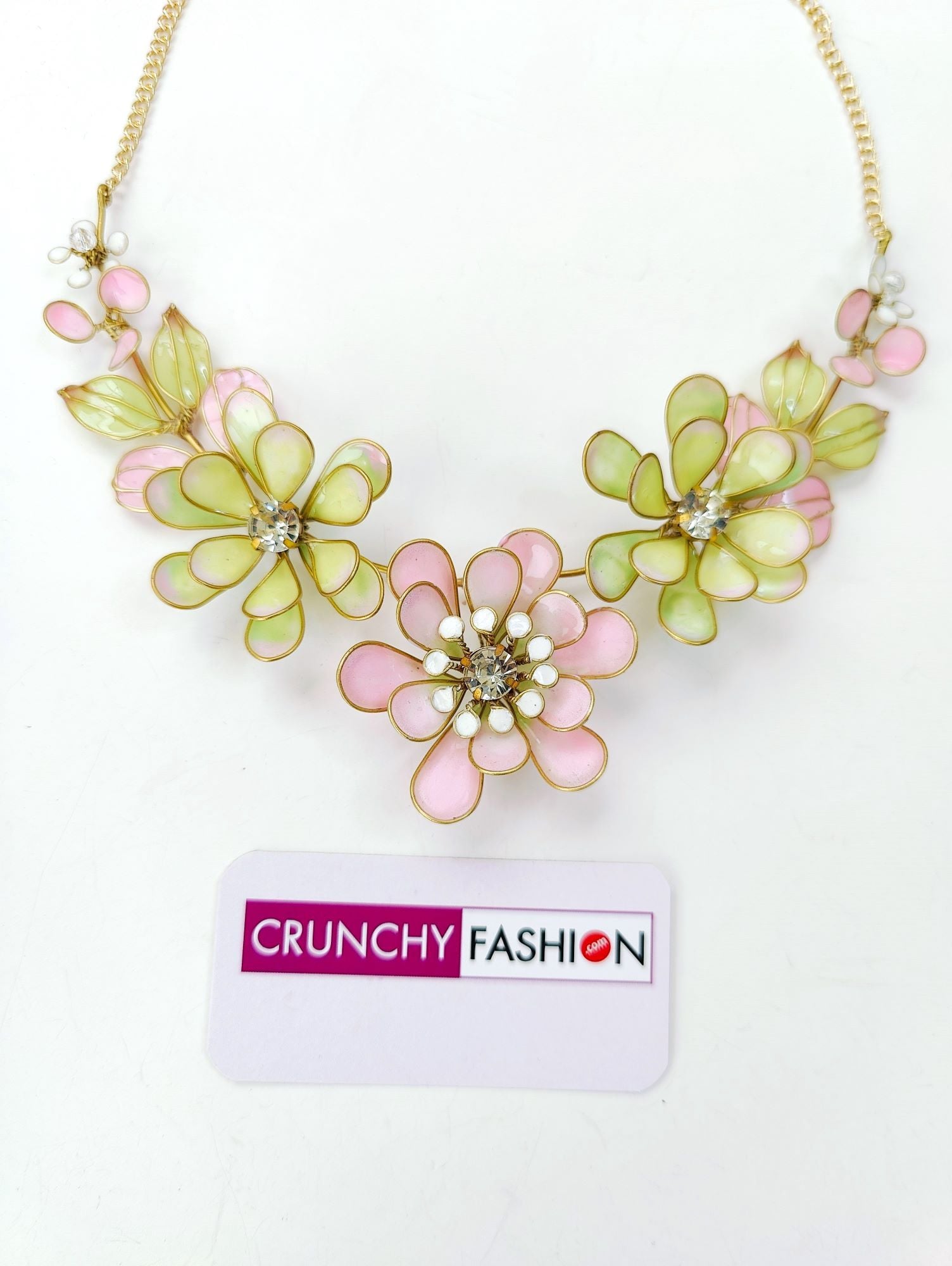Bridal Floral Resin Jewelry: Pink & Mint for Haldi-Mehndi