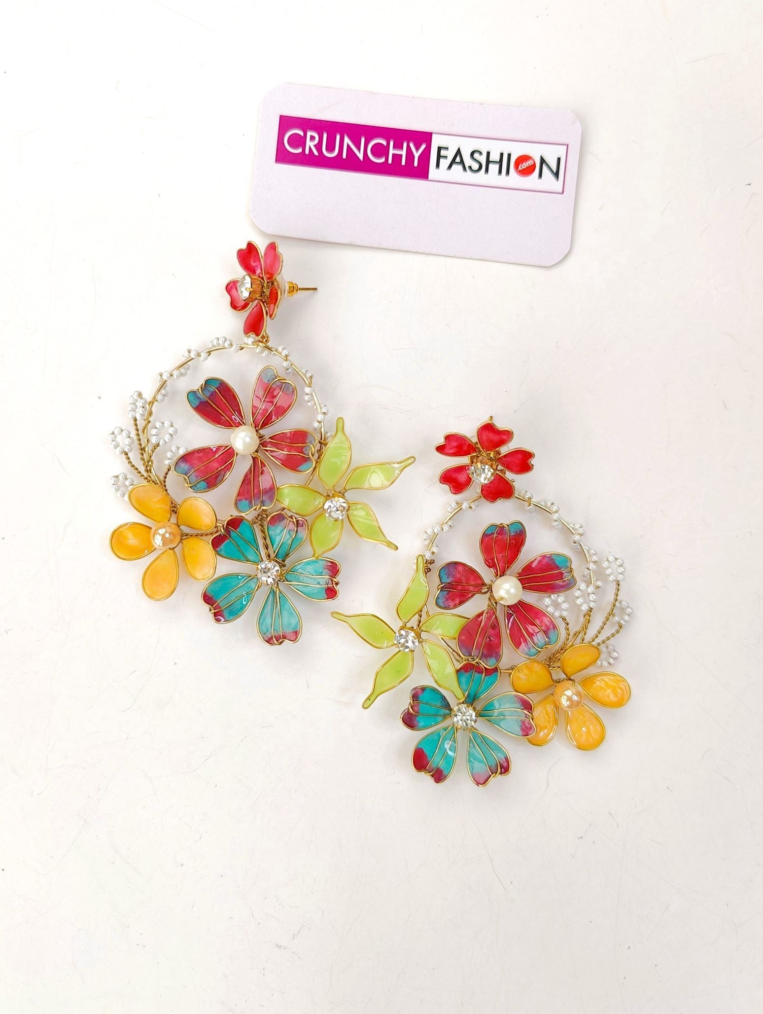 Luxury Handmade Resin Flower Jewellery Set for Haldi, Mehndi & Wedding