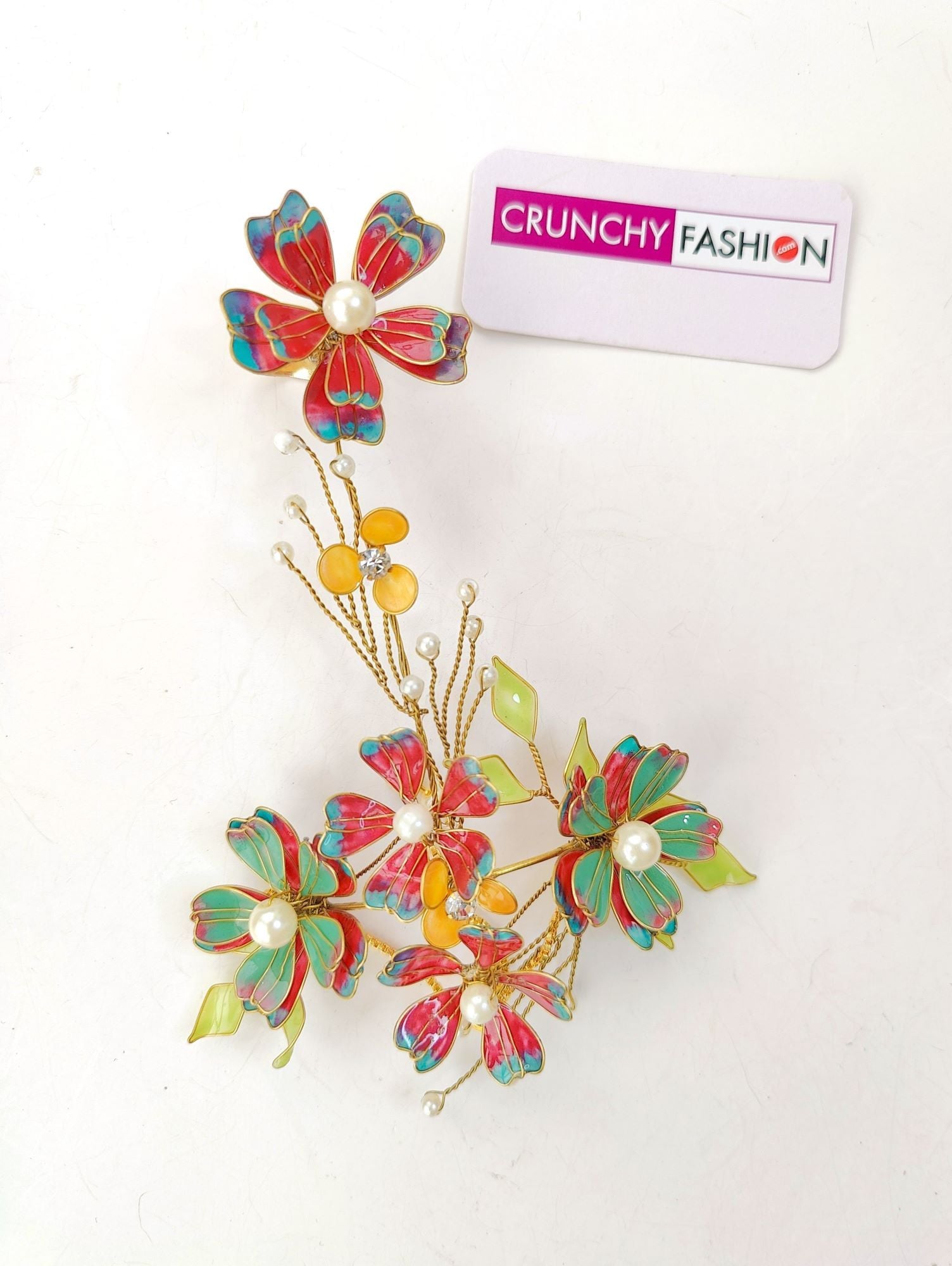 Luxury Handmade Resin Flower Jewellery Set for Haldi, Mehndi & Wedding