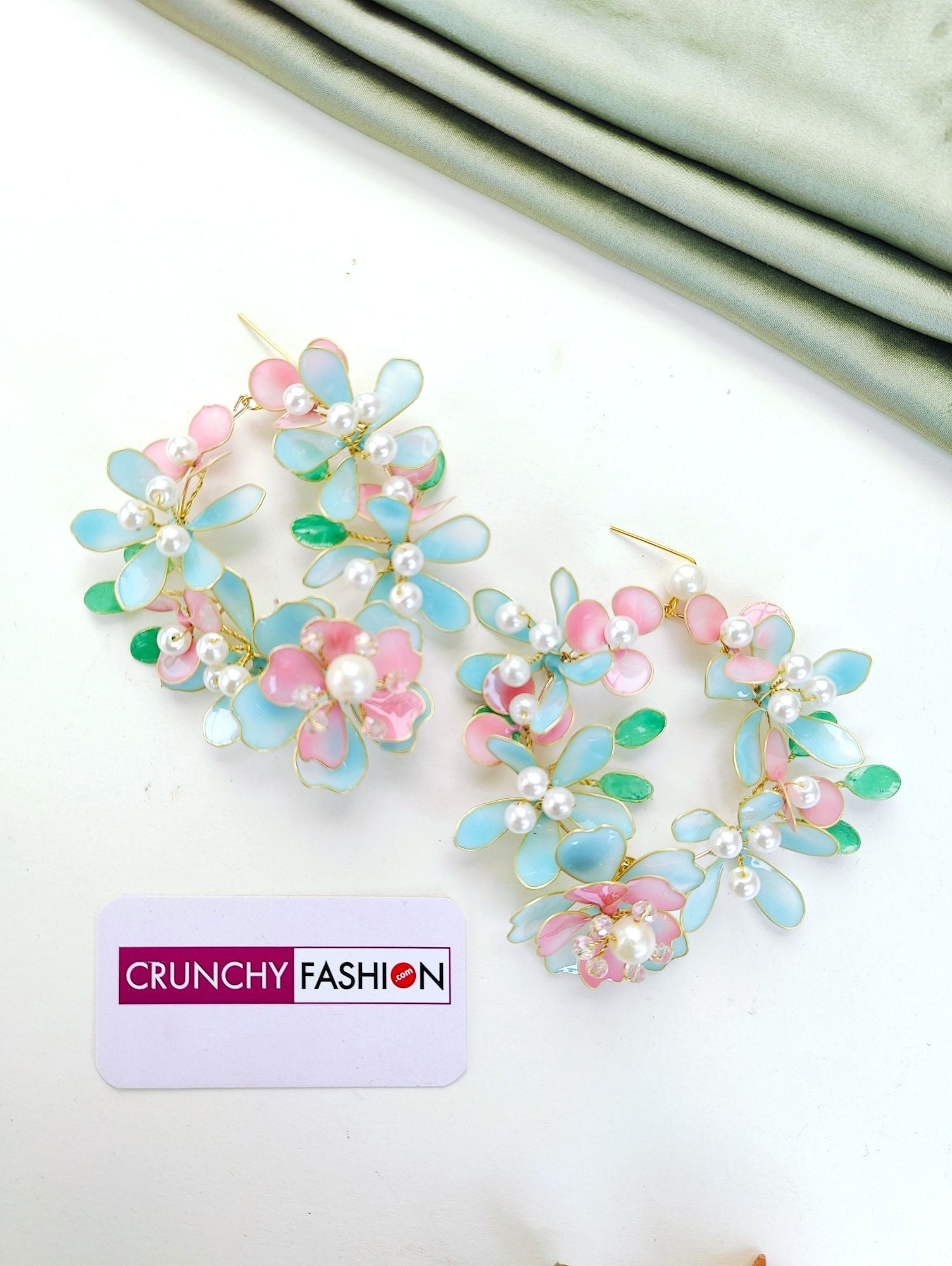 Designer Pastel Floral Resin Jewellery Set for Haldi Mehndi Brides