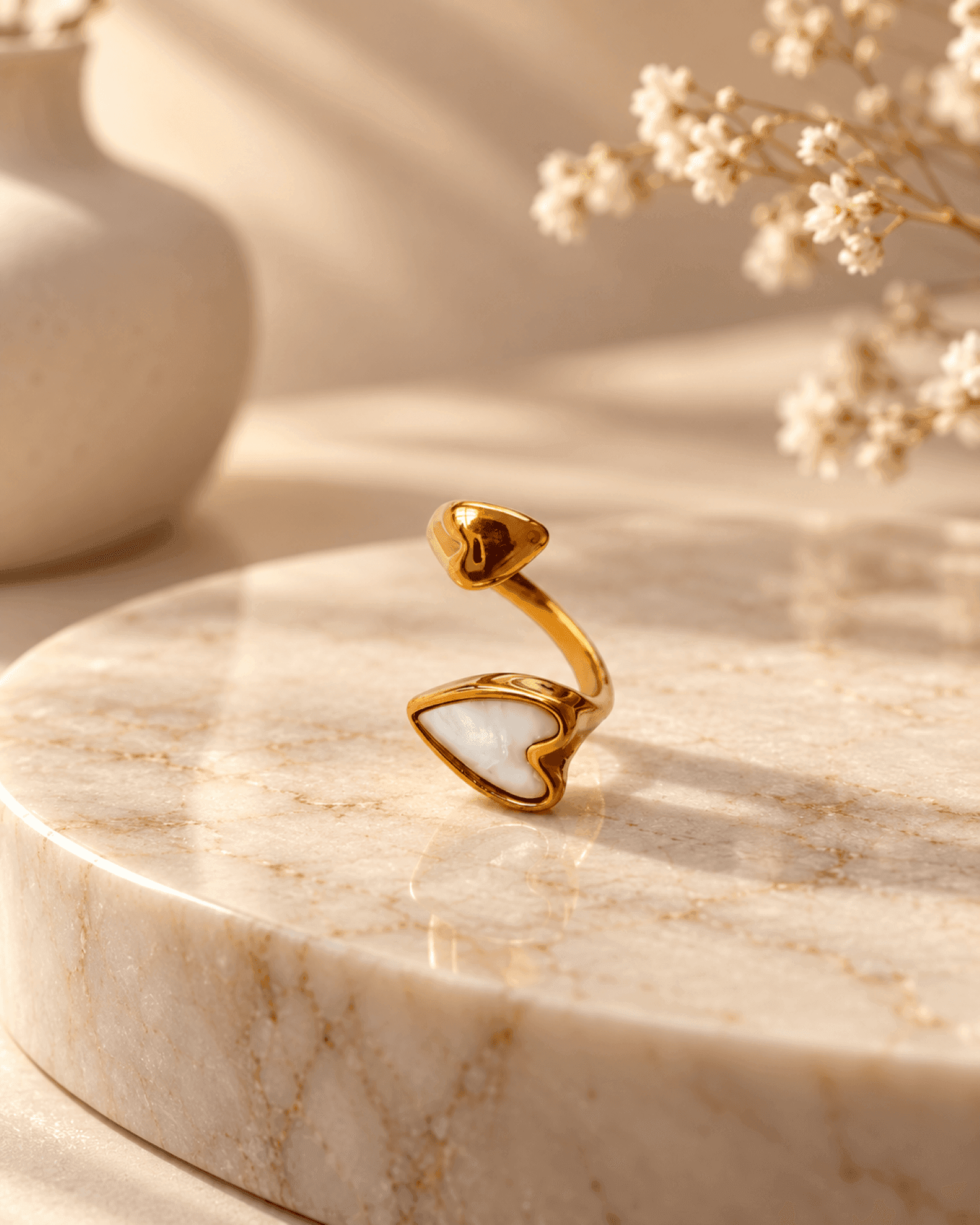 Minimalist Anti Tarnish Heart Ring for Women & Girls