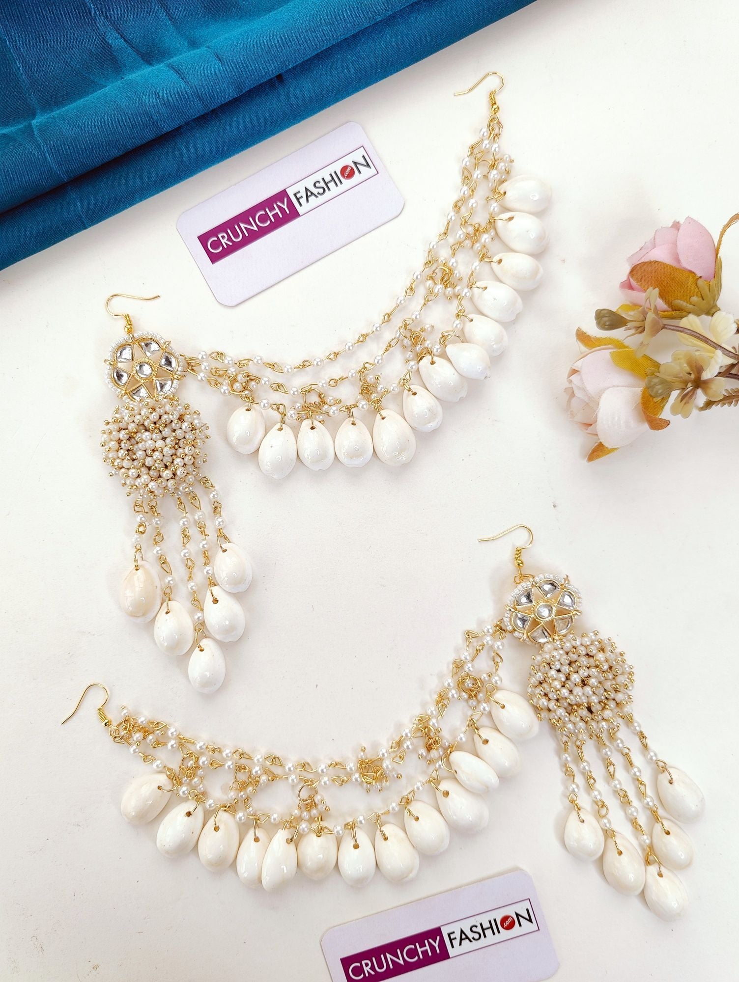 Traditional Haldi Jewellery Set for Bride with Cowrie Shell