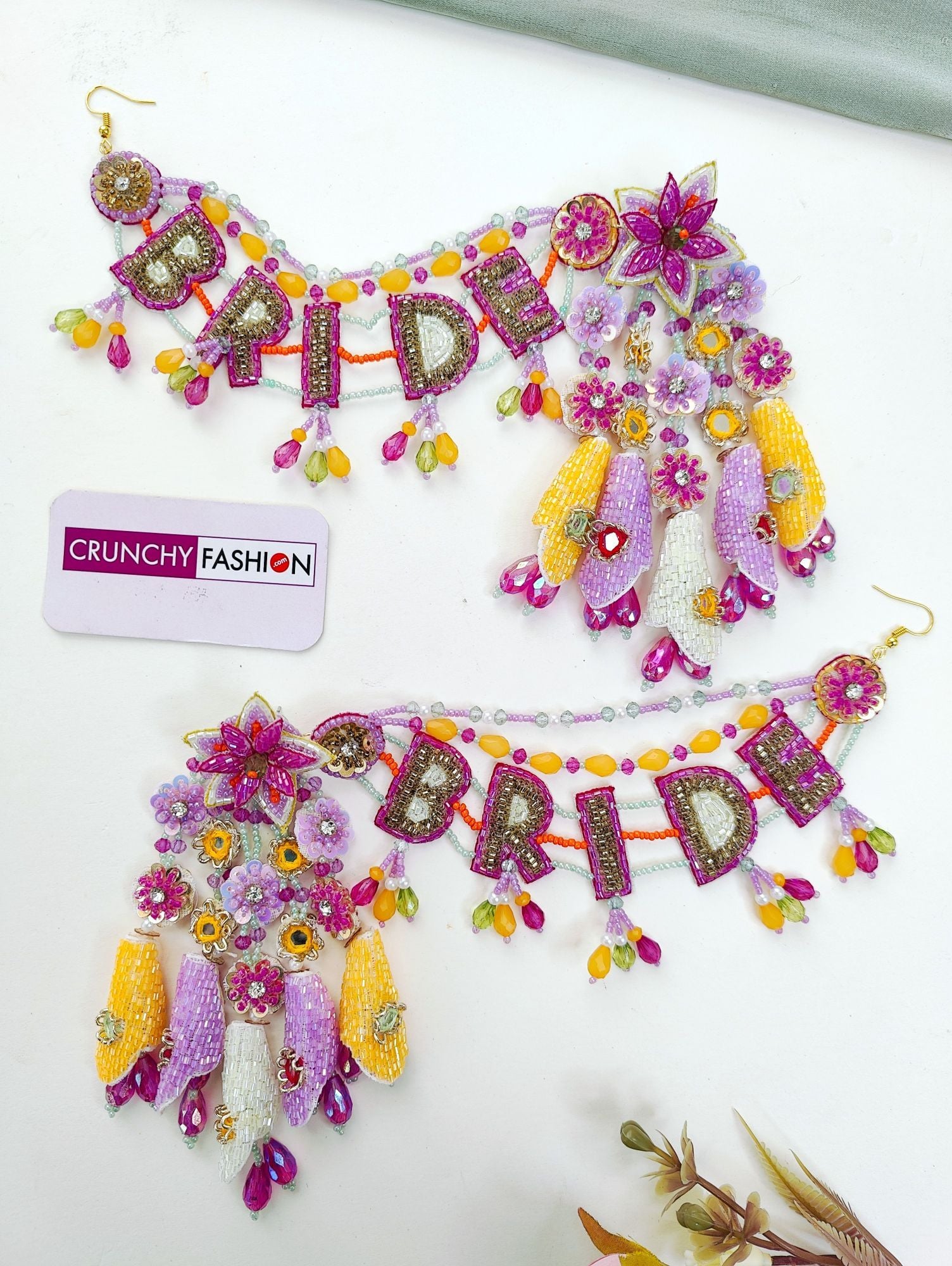 Carnival Hues: Handmade Multicolor Bridal Jewellery Set for Haldi-Mehndi Ceremonies