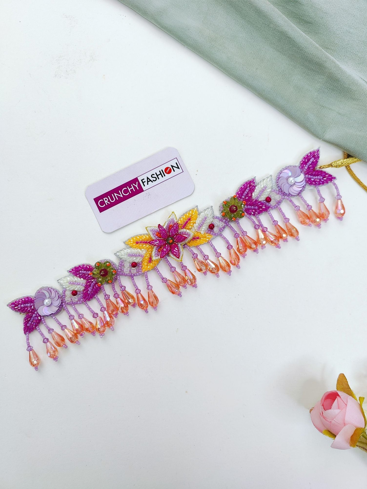 Carnival Hues: Handmade Multicolor Bridal Jewellery Set for Haldi-Mehndi Ceremonies