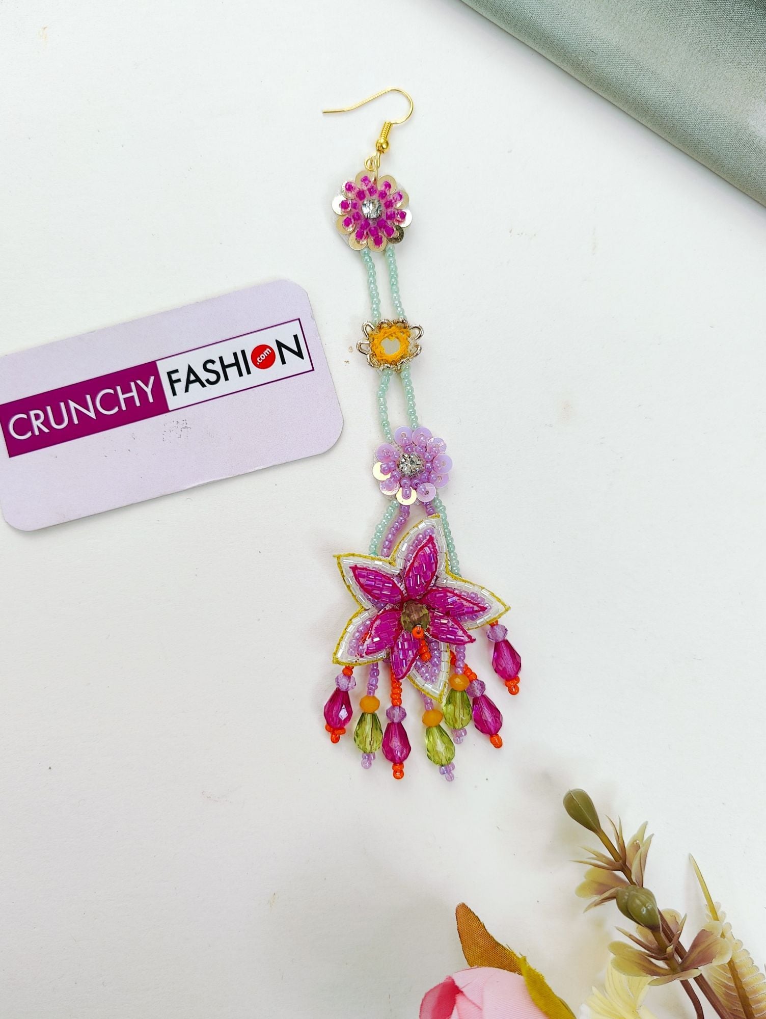 Carnival Hues: Handmade Multicolor Bridal Jewellery Set for Haldi-Mehndi Ceremonies