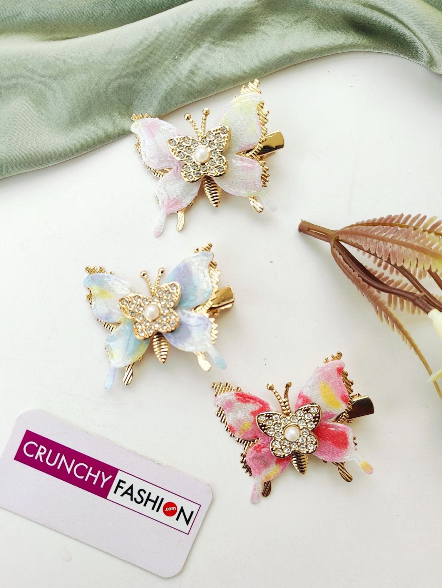 Floral Bridal Hair Accessory Clip for Short Hair