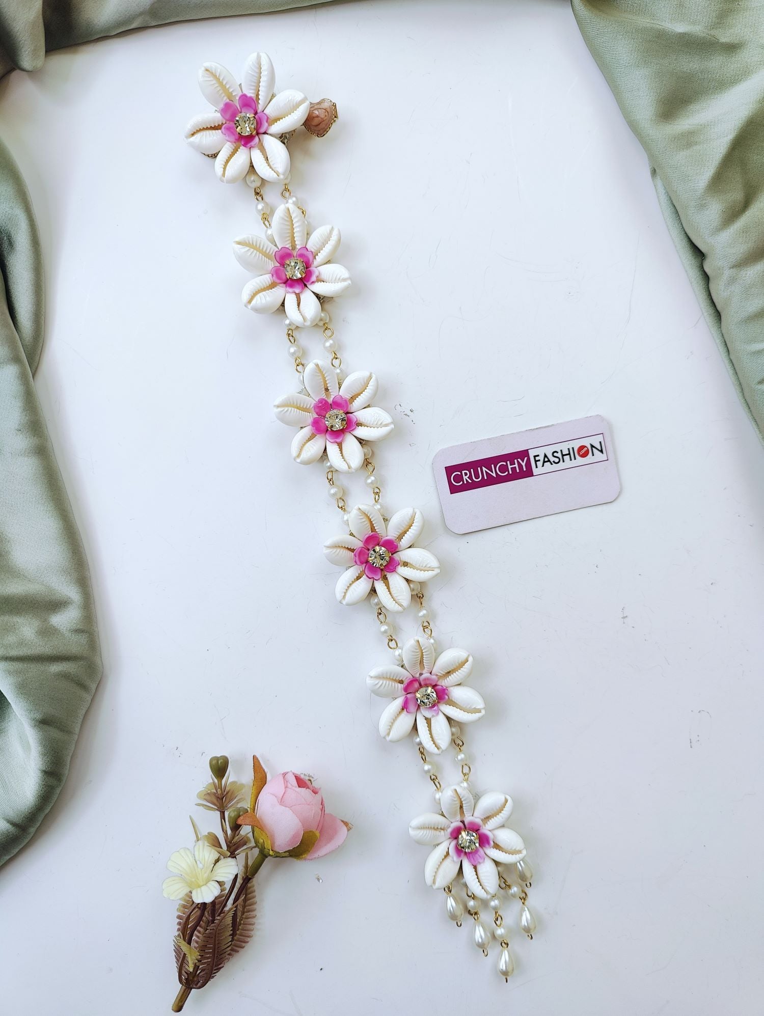 Handmade Shell & Pearl Bridal Hair Accessories