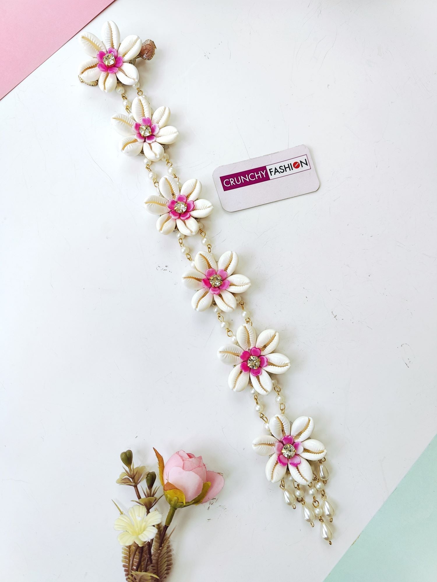 Handmade Shell & Pearl Bridal Hair Accessories