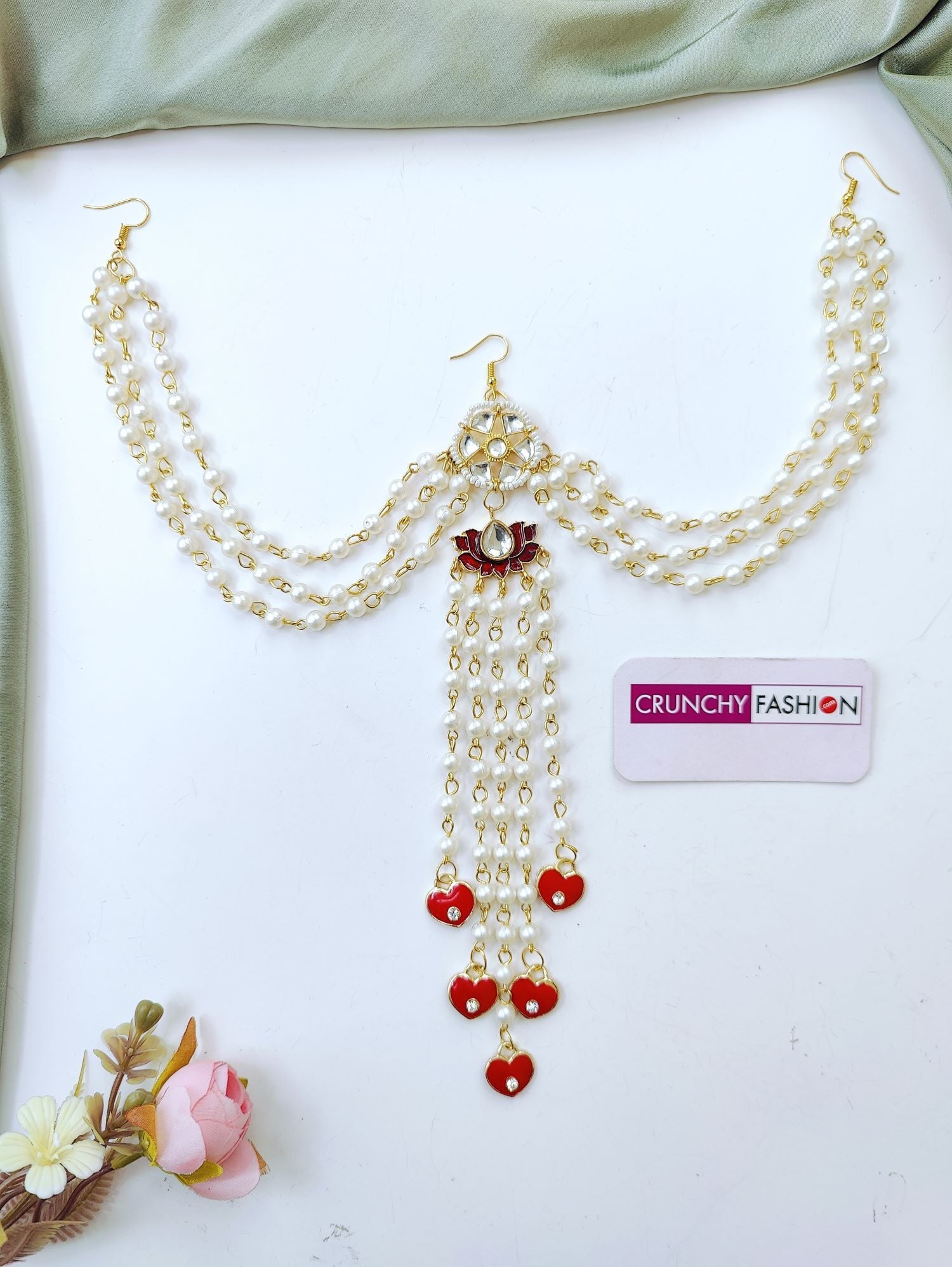 Handmade Shell & Pearl Heart Hair Accessories