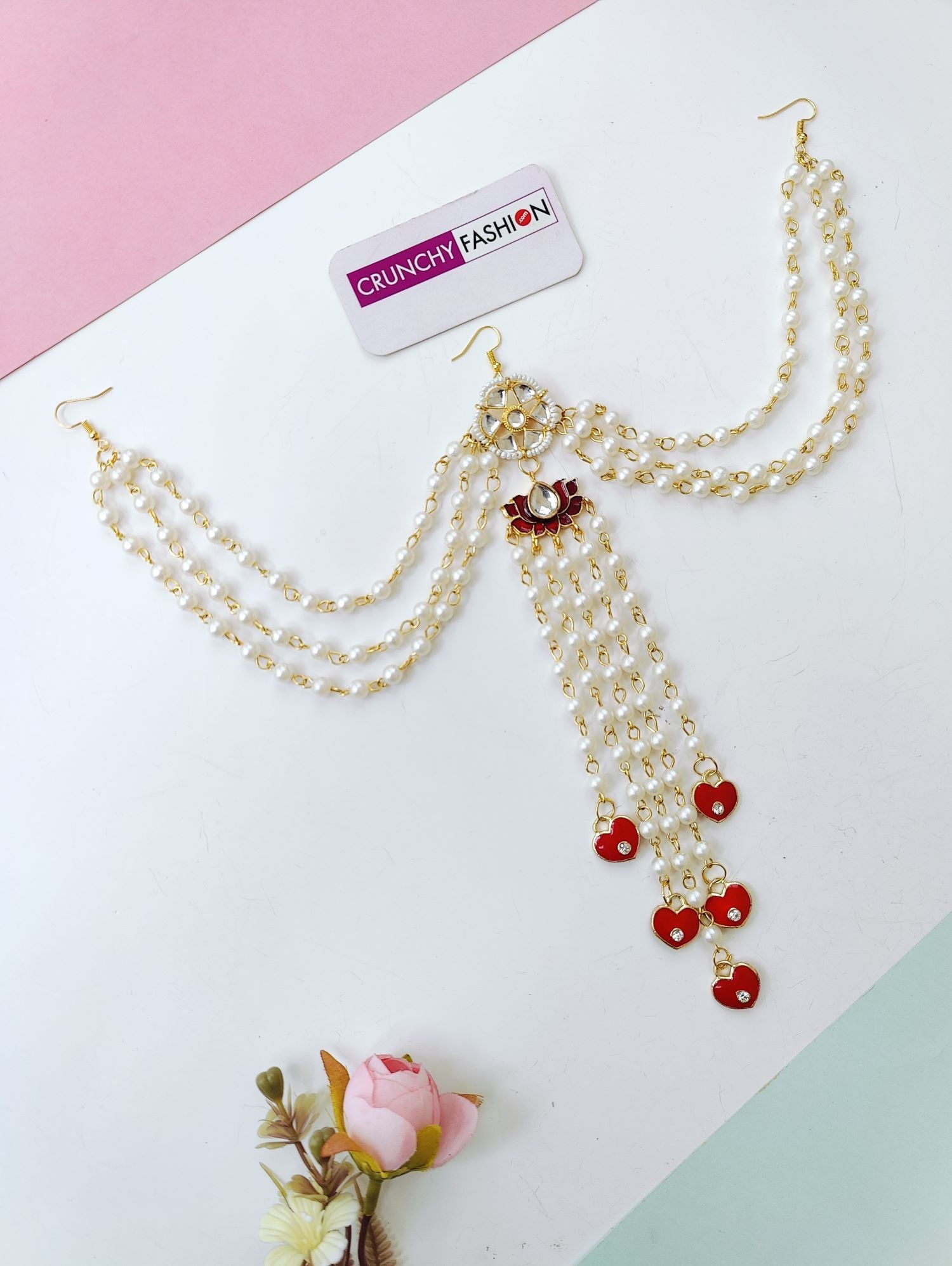 Handmade Shell & Pearl Heart Hair Accessories