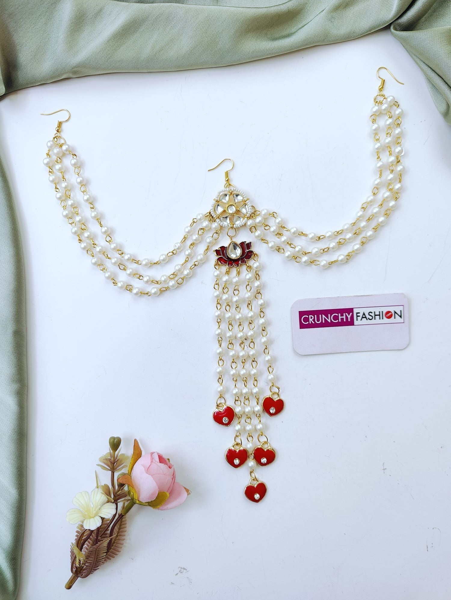 Handmade Shell & Pearl Heart Hair Accessories