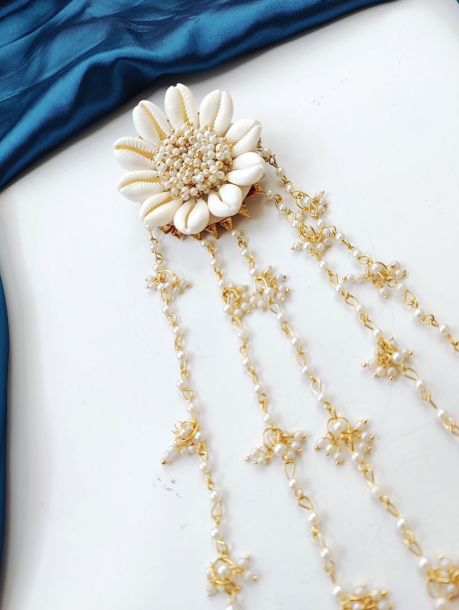 Handmade Shell and Pearl Bridal Hair Accessories