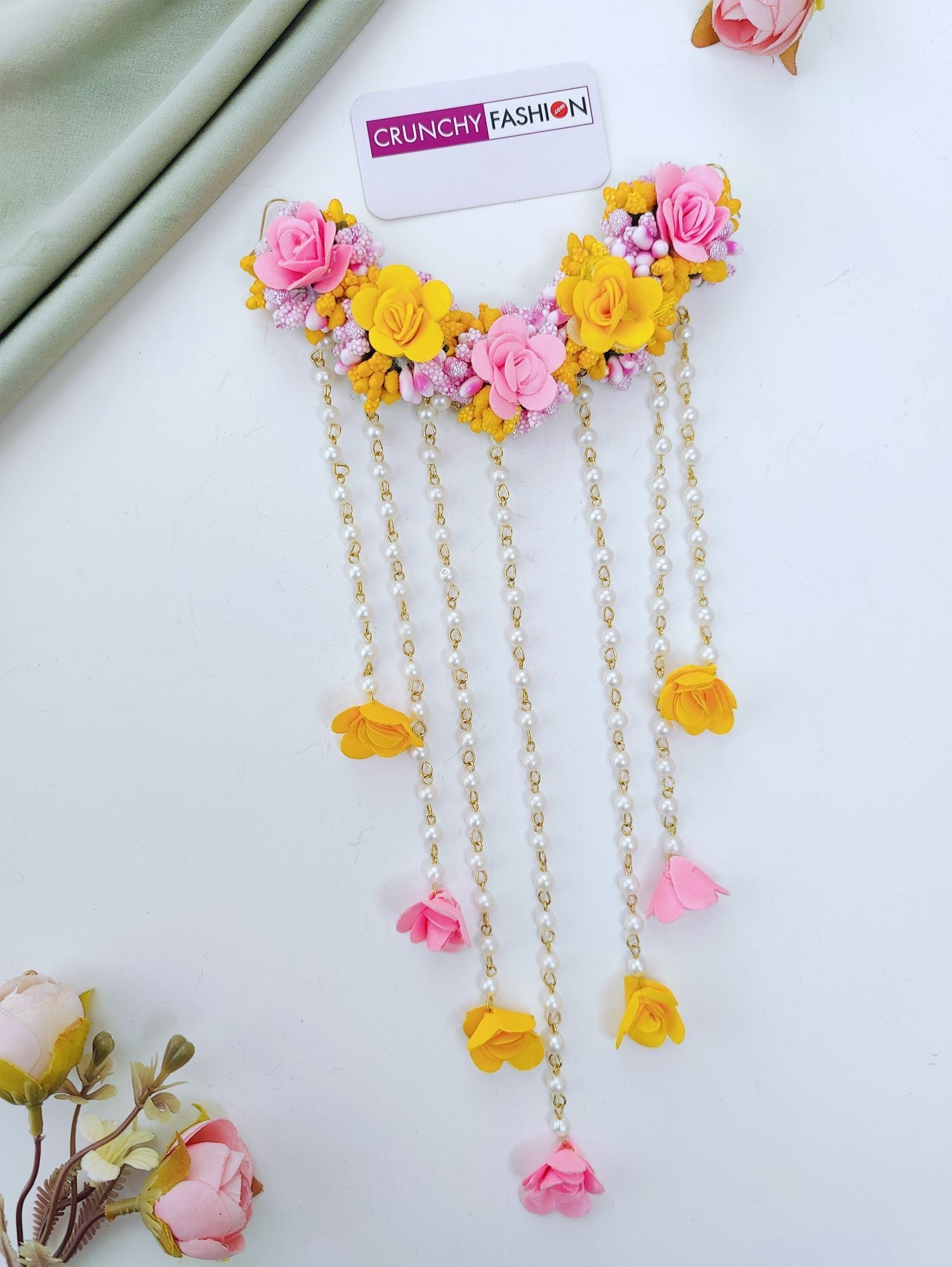 Bridal Flower Hair Accessory for Wedding & Bun