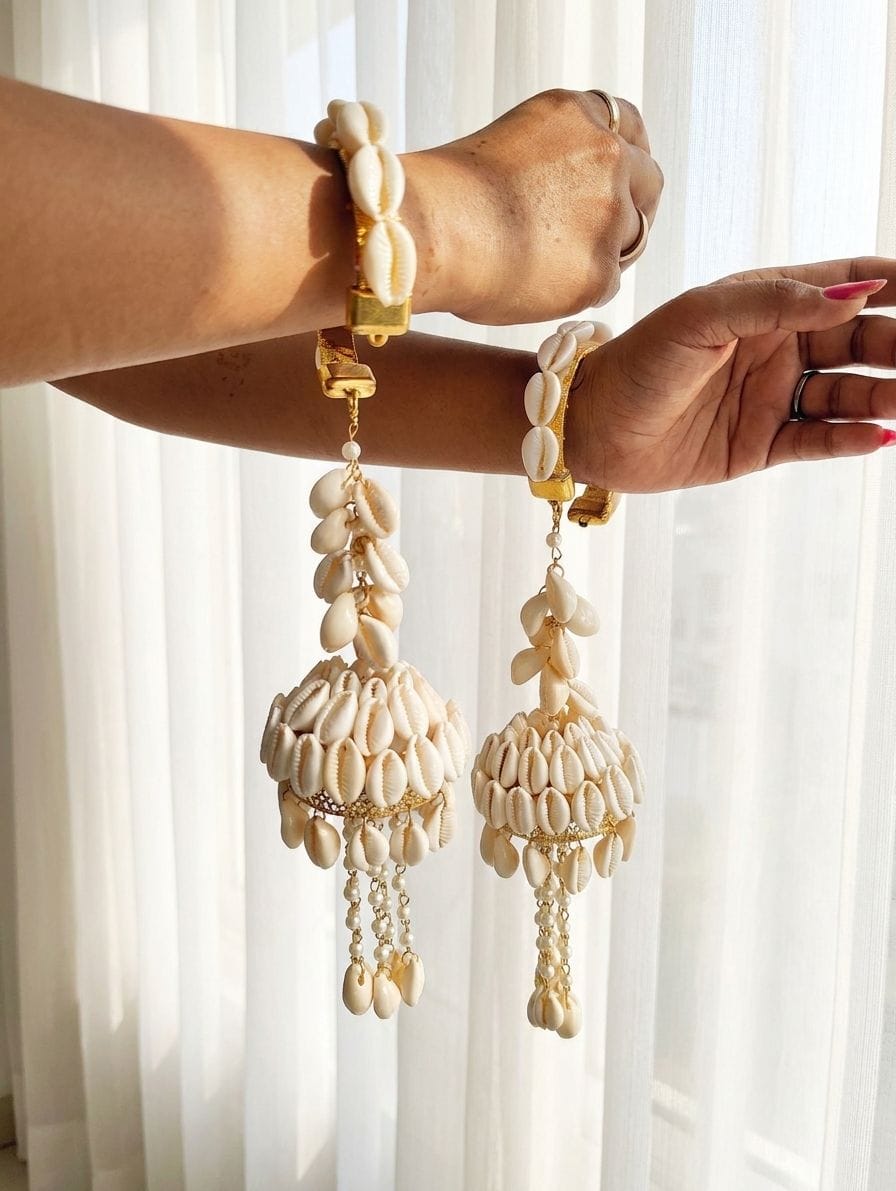 Bridal Floral Shell Kaleere - Spring Summer Designer Collection