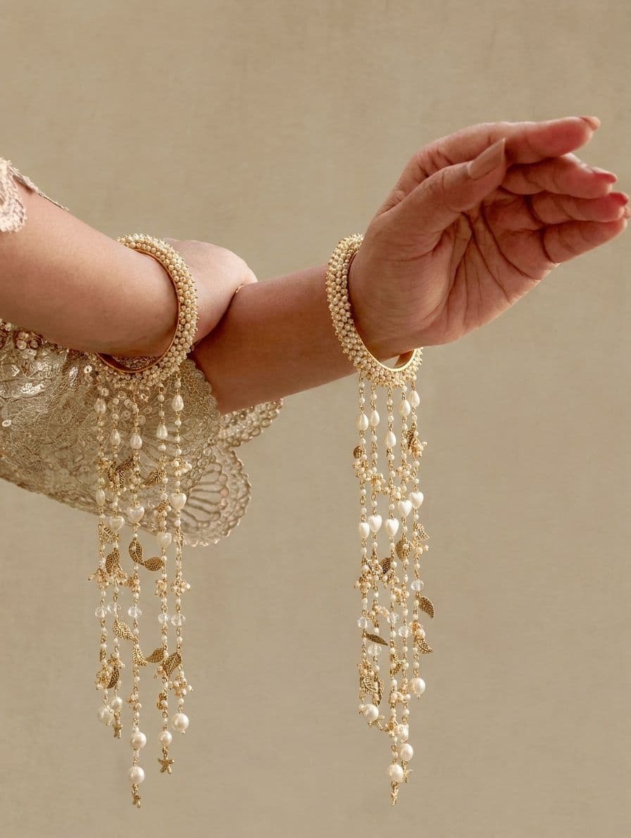 Handmade White Pearl & Sea Shell Bridal Kaliras