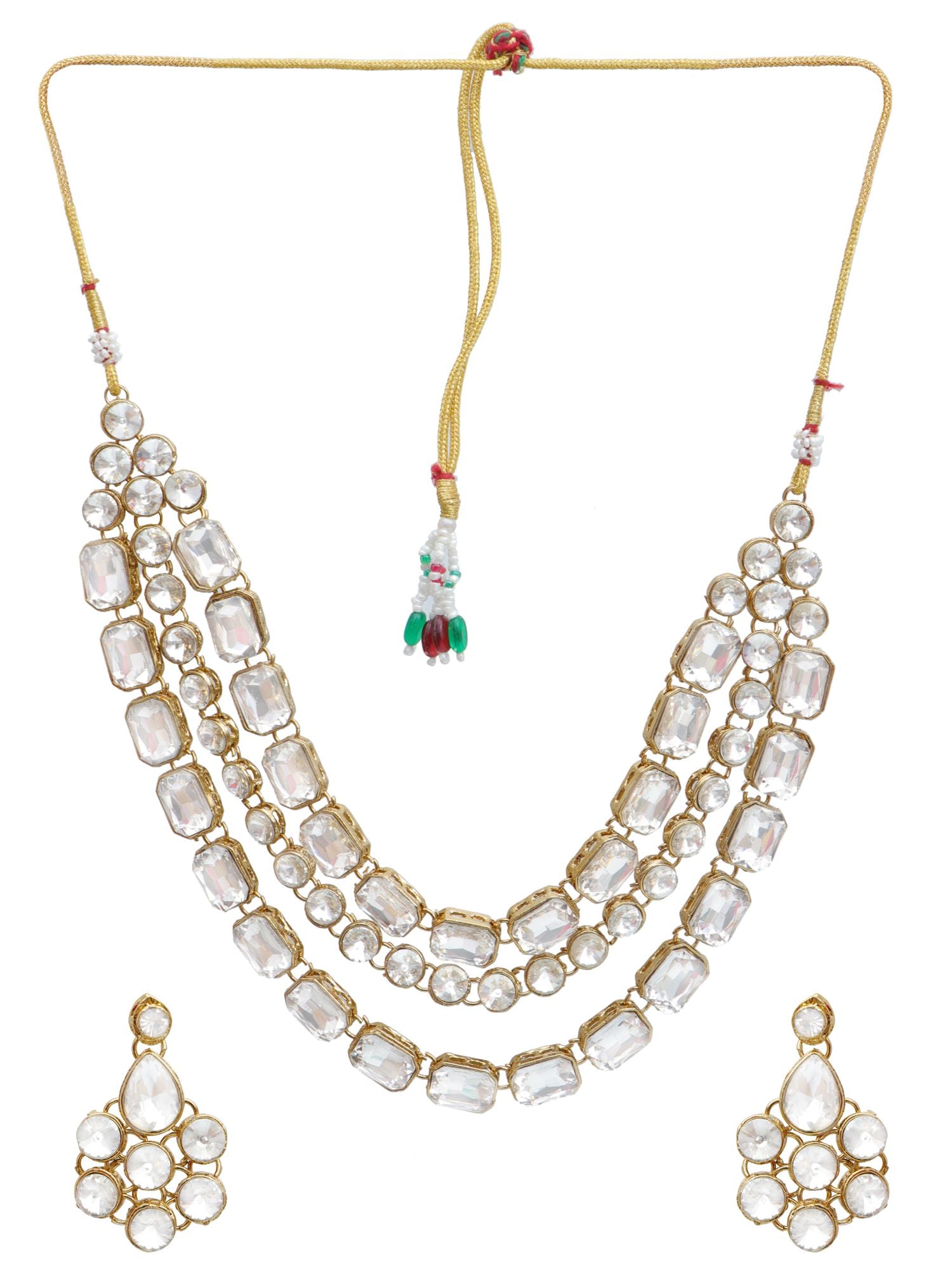 Kundan Mothers Day Jewellery Set Gold Plated Best Gift for Mother