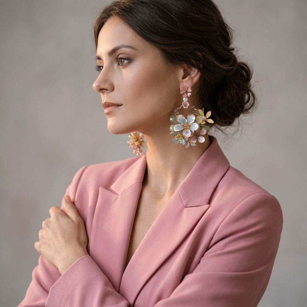 Handcrafted Blooms: Real Flower Handmade Resin and Copper Earrings