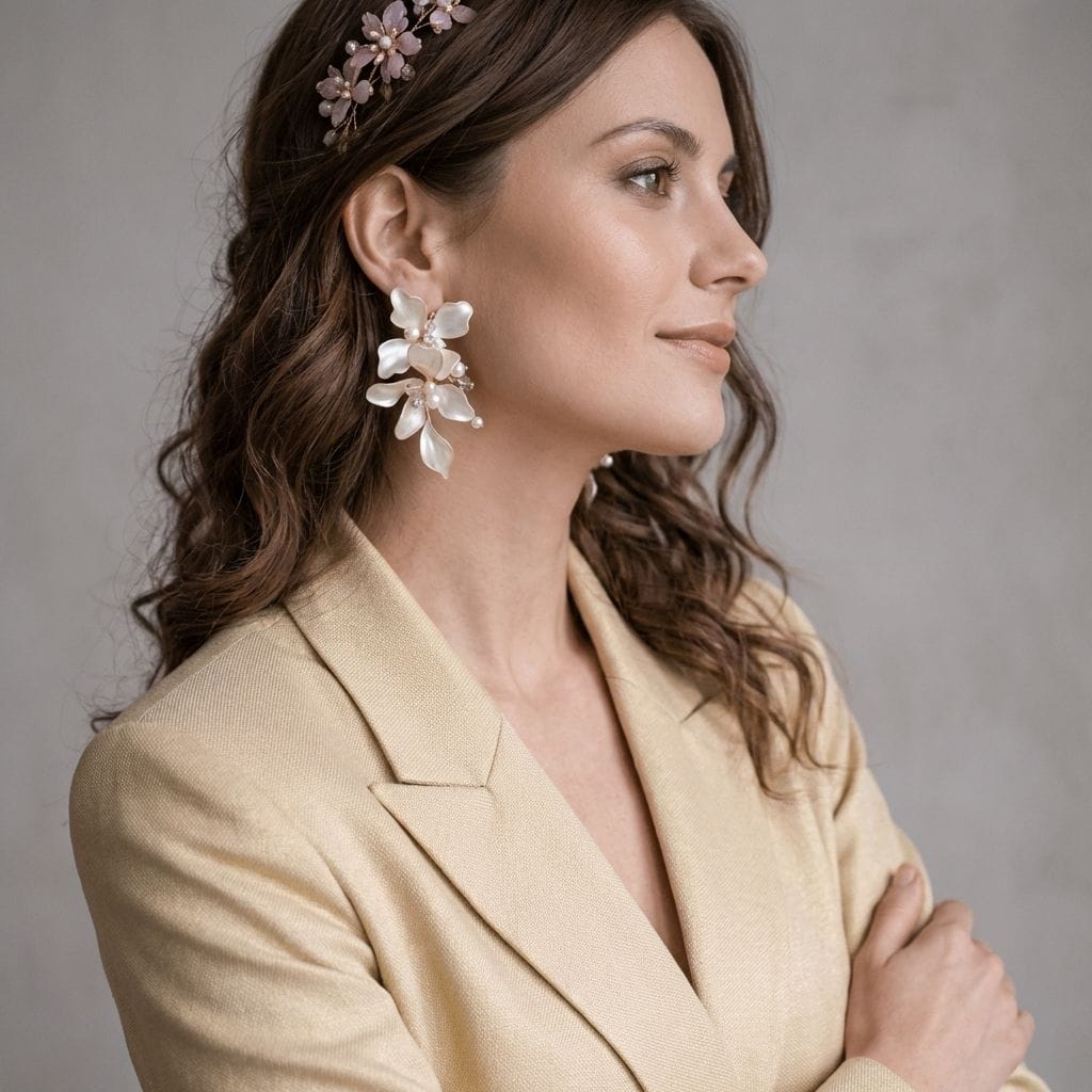 Resplendent Resin Blossom Drops - Floral Resin Earrings for Women