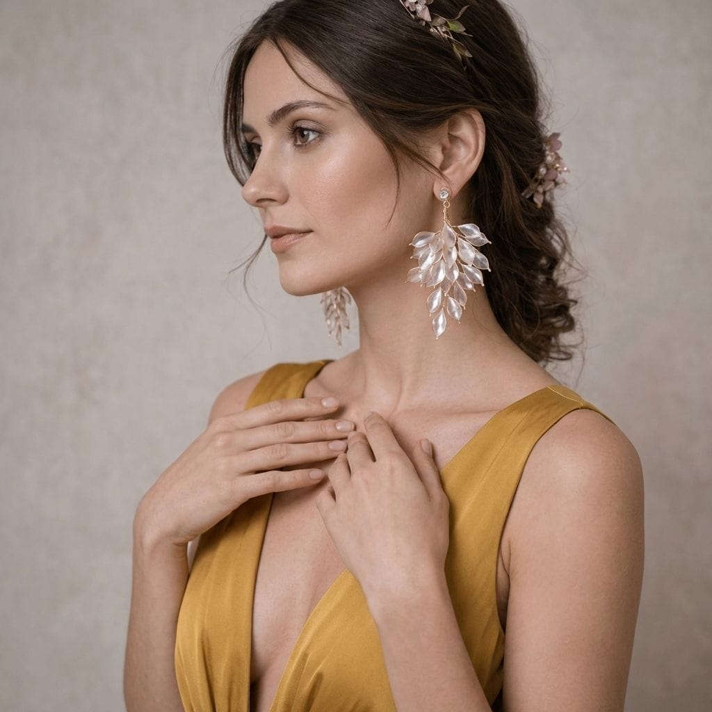 Artisan Leaf Resin Drop Earrings for Women - Dainty Handmade Designer-Inspired Jewelry