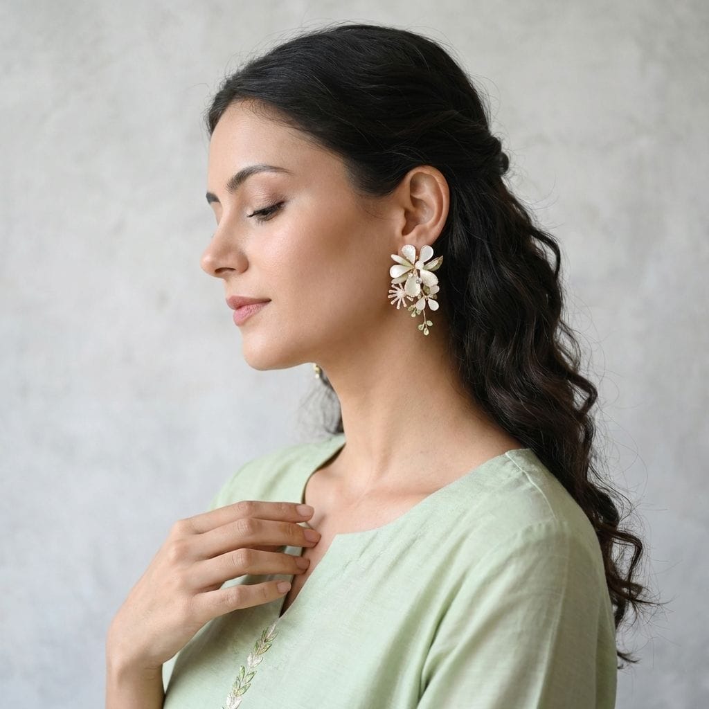 Bespoke Handcrafted Resin Earrings for Women - Floral Design