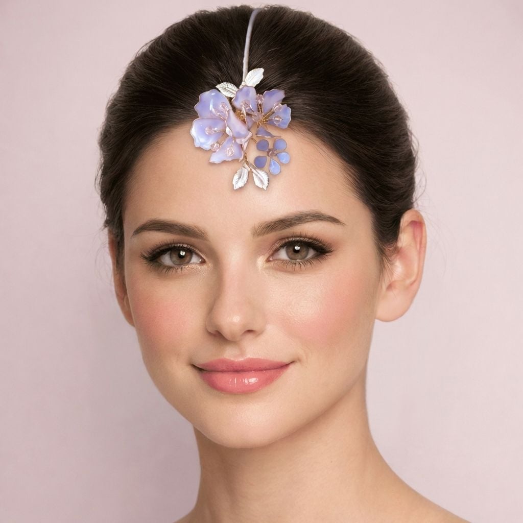 Handcrafted Designer Floral Resin Maang Tikka