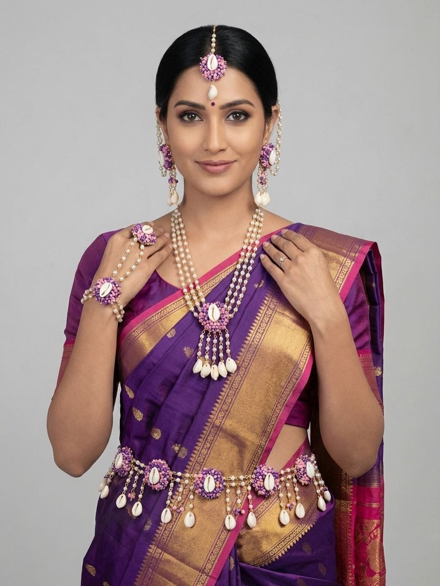 Blossom Bliss Baby Shower Ethic Floral Jewellery Set in Pastel Hues