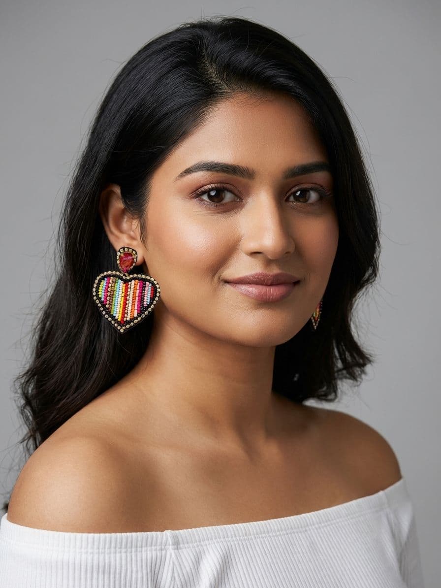 Cascaded Love Earrings- Handcrafted Beaded Earrings for Girls & Women