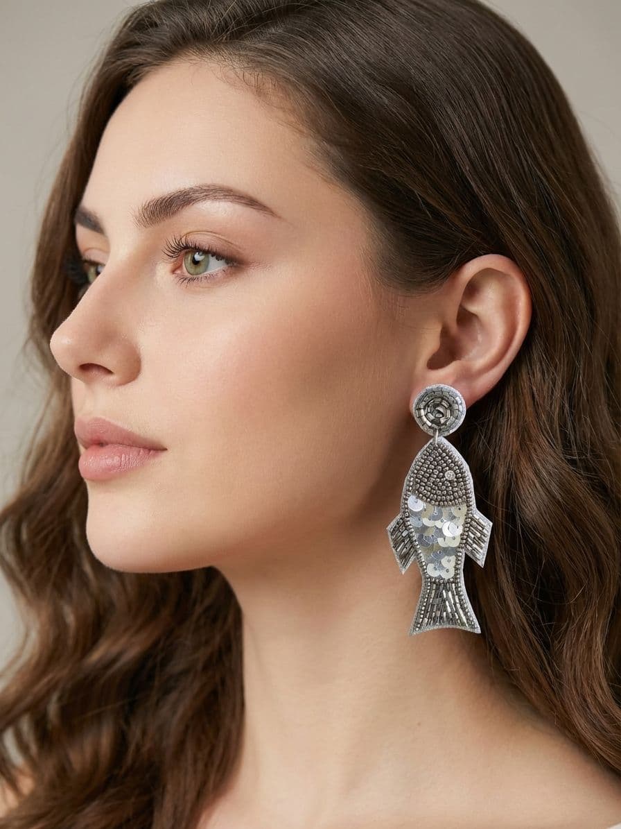 Oh My Fish Earrings - Handmade Beaded Quirky Earrings