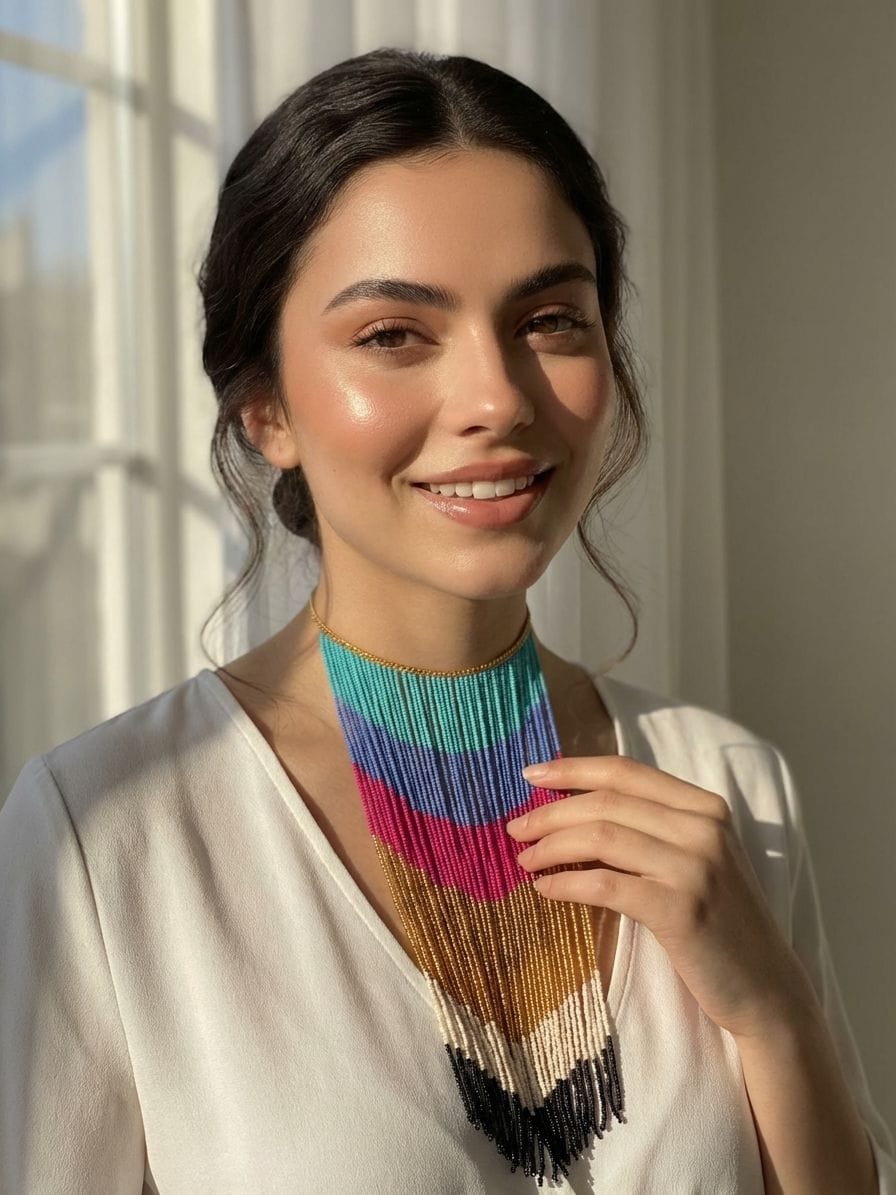 Fusion Delight - Beaded Boho Beach Party Multilayer Necklace for Women