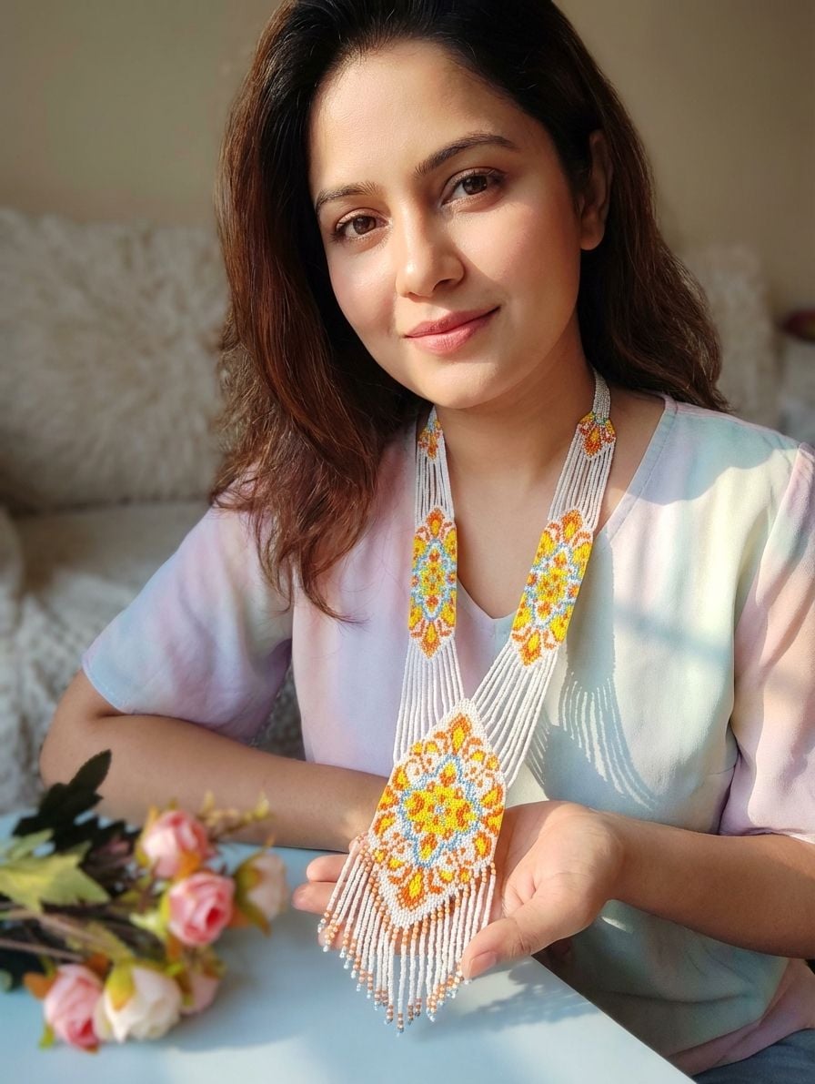 Handcrafted Multicolor Beaded Necklace Set for Women - Ethnic Collection