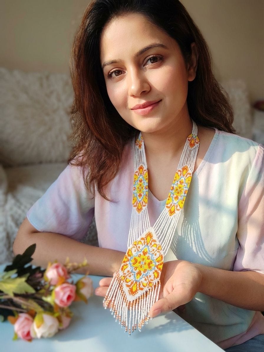 Handcrafted Multicolor Beaded Necklace Set for Women - Ethnic Collection