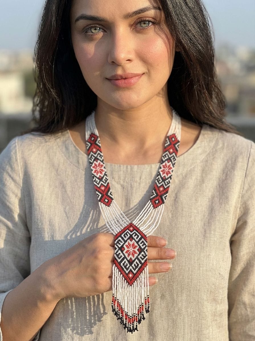 Elegant Everyday Antique Asymmetric Handmade Pearl Necklace Set for Women