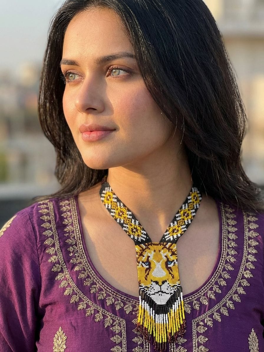 Liaon Face Enchanting Long Beaded Necklace: An Elegant Handmade Fantasy For Girls & Women