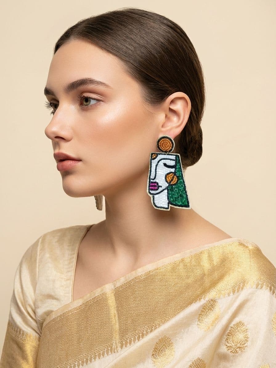 Womeniya Quirky Handmade Beaded Earrings for Girls| Women