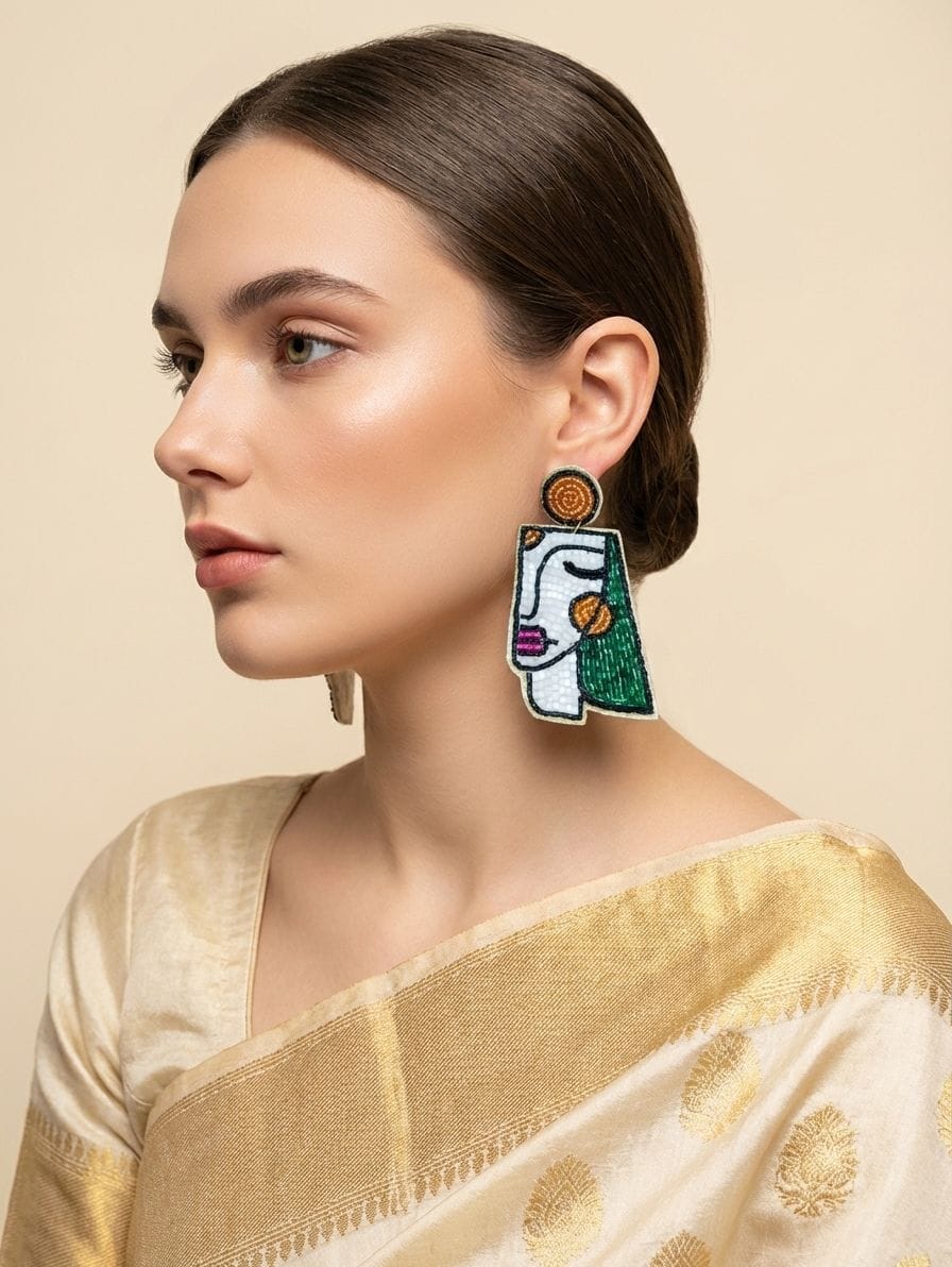 Womeniya Quirky Handmade Beaded Earrings for Girls| Women